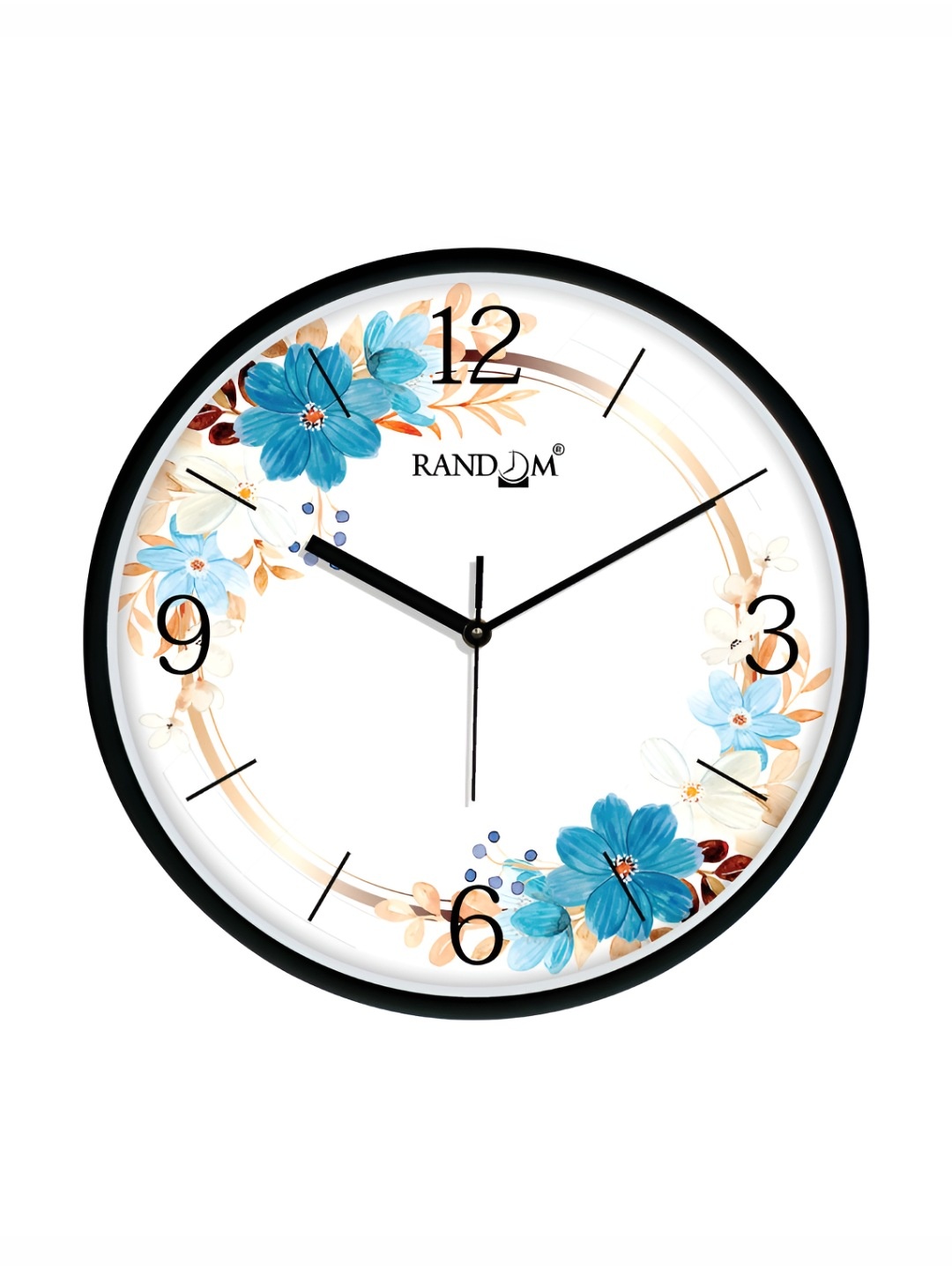 

RANDOM Printed Round Shaped Sweep Silent Movement Contemporary Wall Clock, White