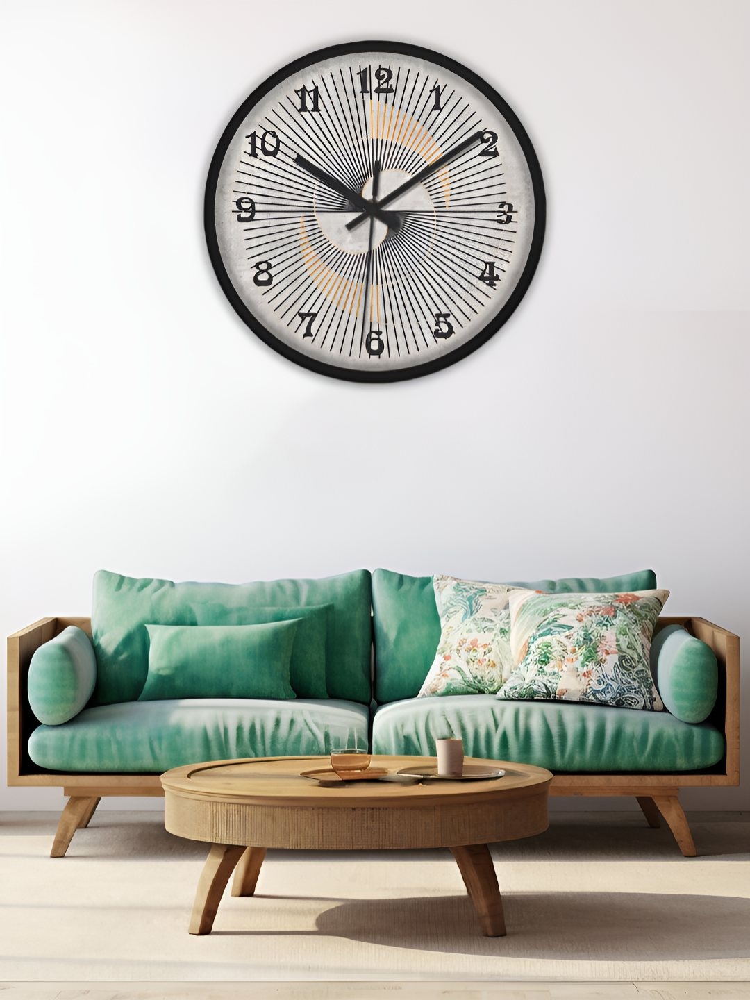 

OLIVE TREE Black & Beige Printed Analogue Contemporary Wall Clock