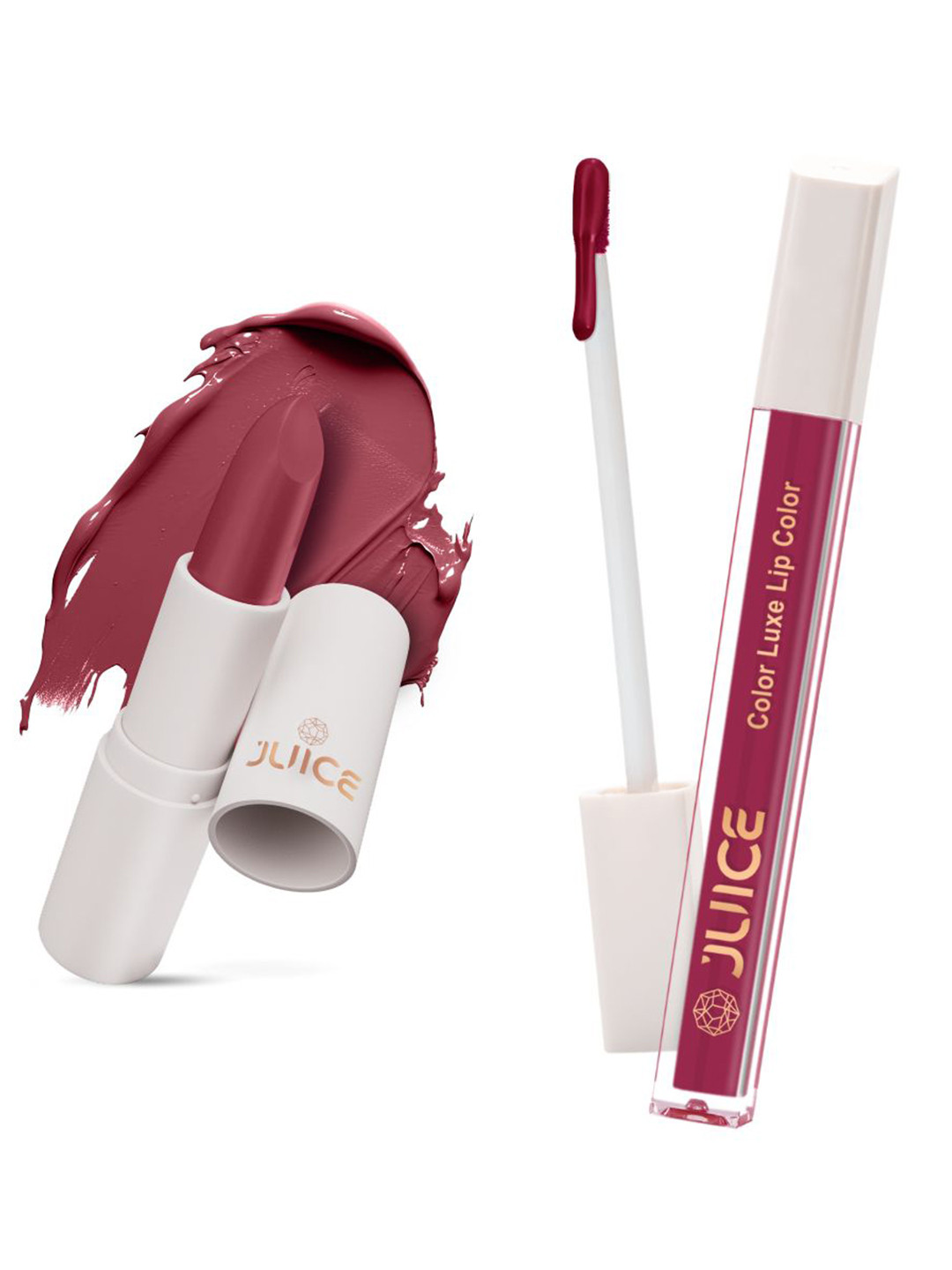 

JUICE Set of Color Luxe Lip Color 2.5ml & Kiss Sensation Lipstick 4g - Shade M15 & M14, Pink