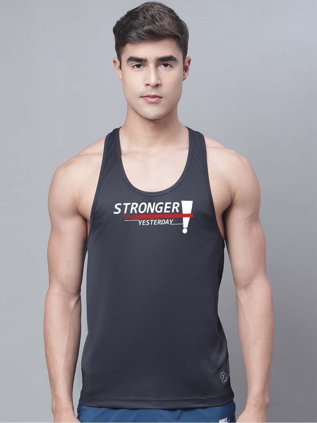 

Friskers Printed Innerwear Vests 260724MA650-1884-01, Black