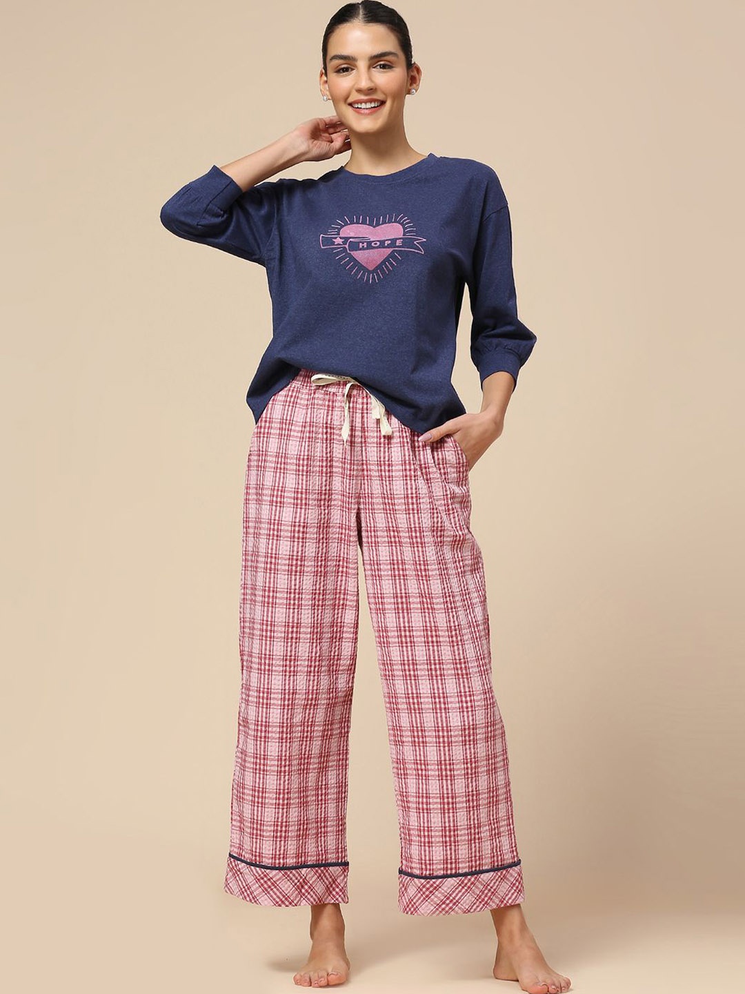 

Chemistry Women Printed Night suit, Blue