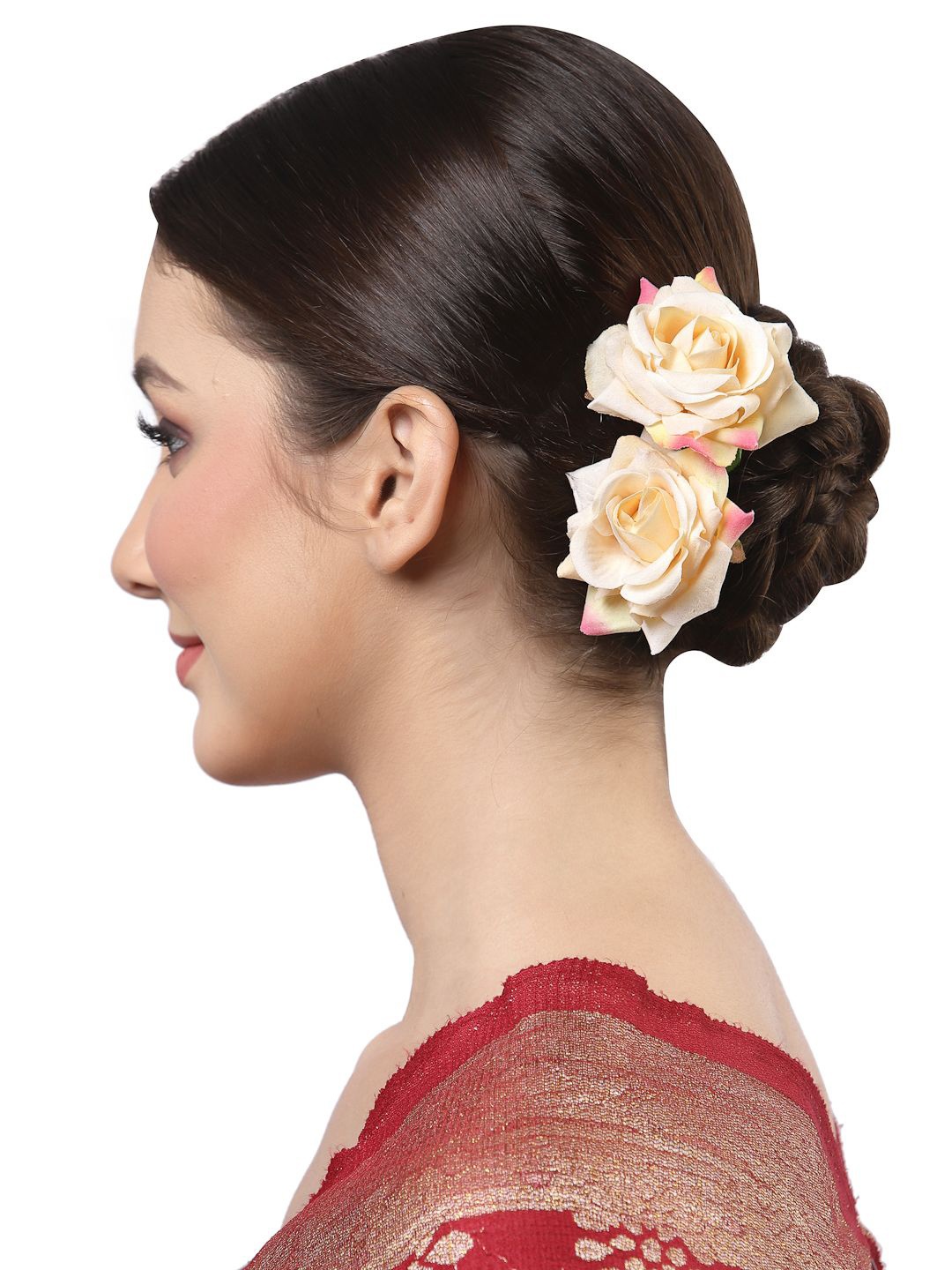 

VOGUE HAIR ACCESSORIES Women Set of 2 U Pins, Off white