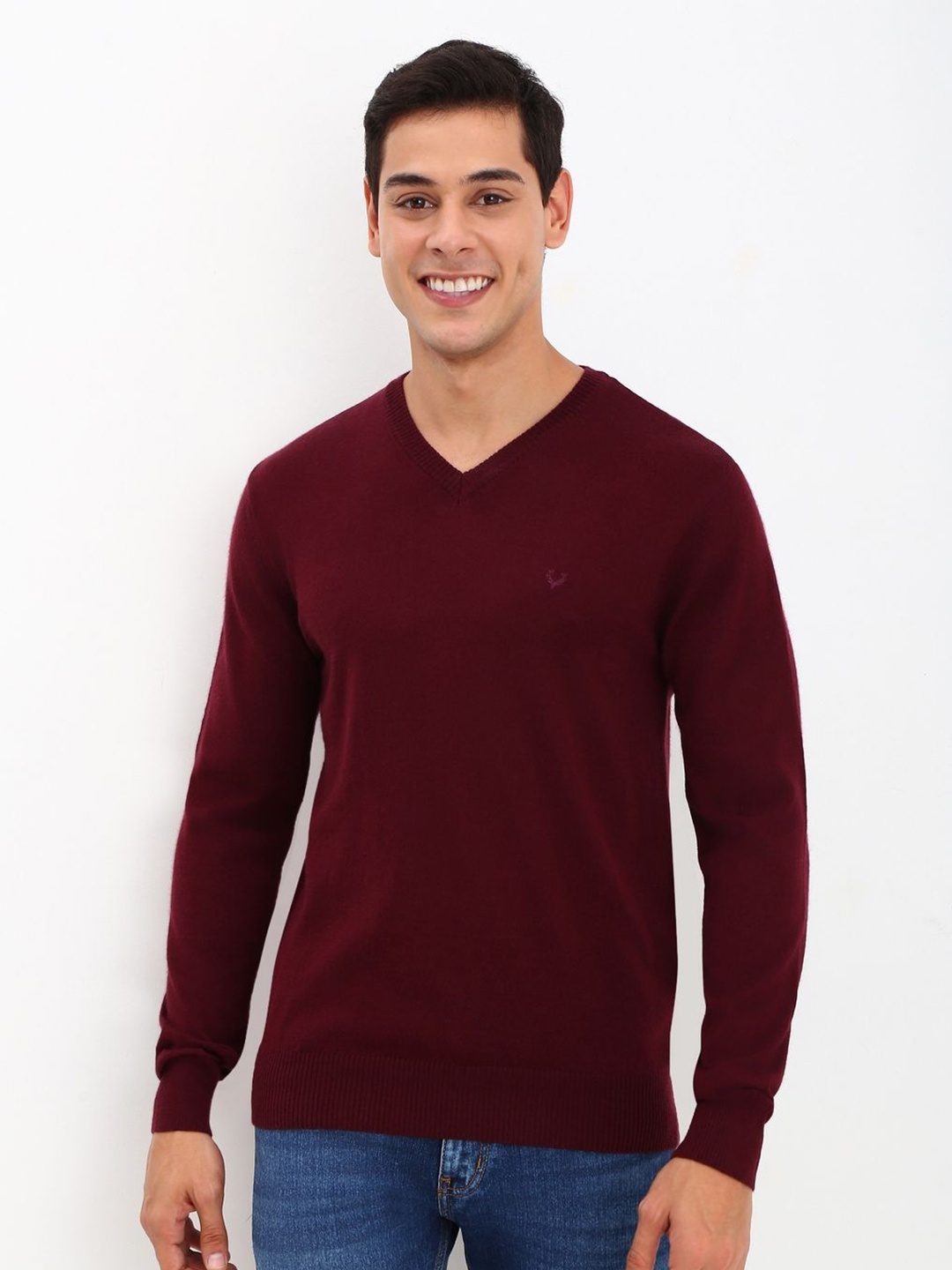 

Allen Solly Men Woollen Pullover, Maroon