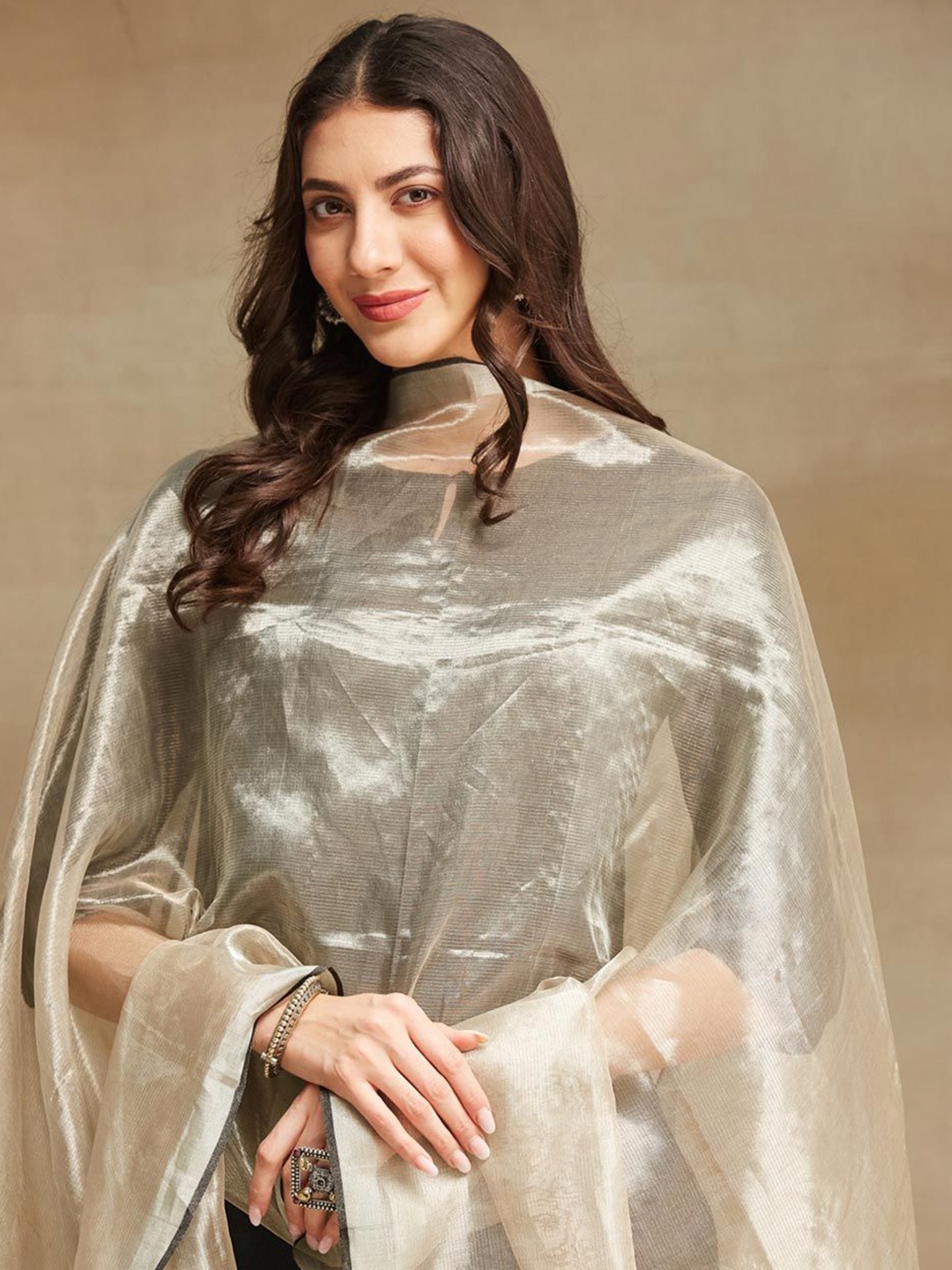 

Fabindia Woven Design Dupatta, Coral
