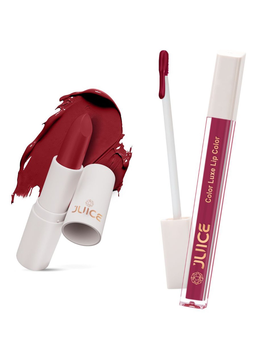 

JUICE Set of Color Luxe Lip Color 2.5ml & Kiss Sensation Lipstick 4g - Shade M09 & M14, Pink
