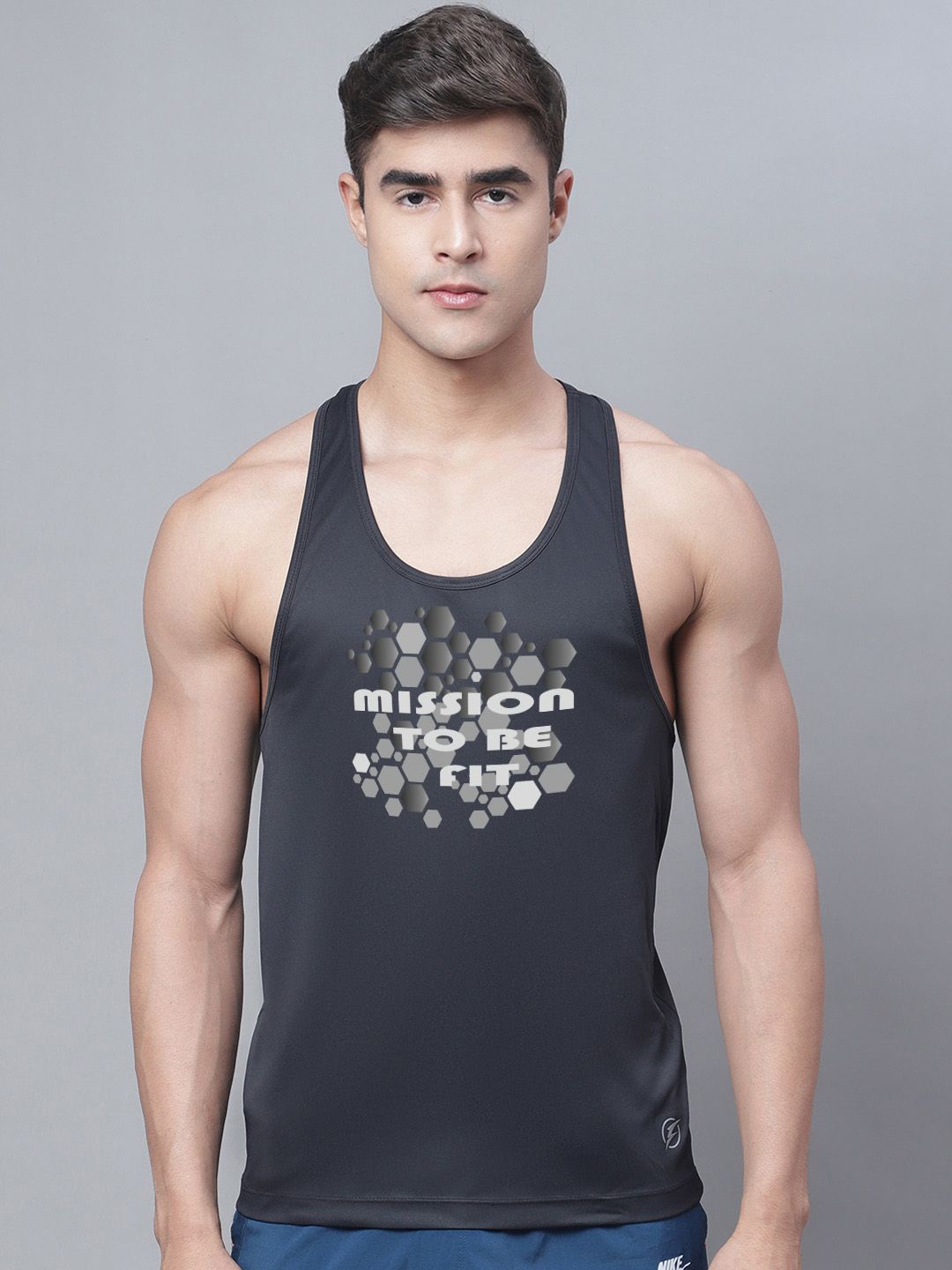 

Friskers Printed Breathable Sports Vest 260724MA647-1884-01, Black