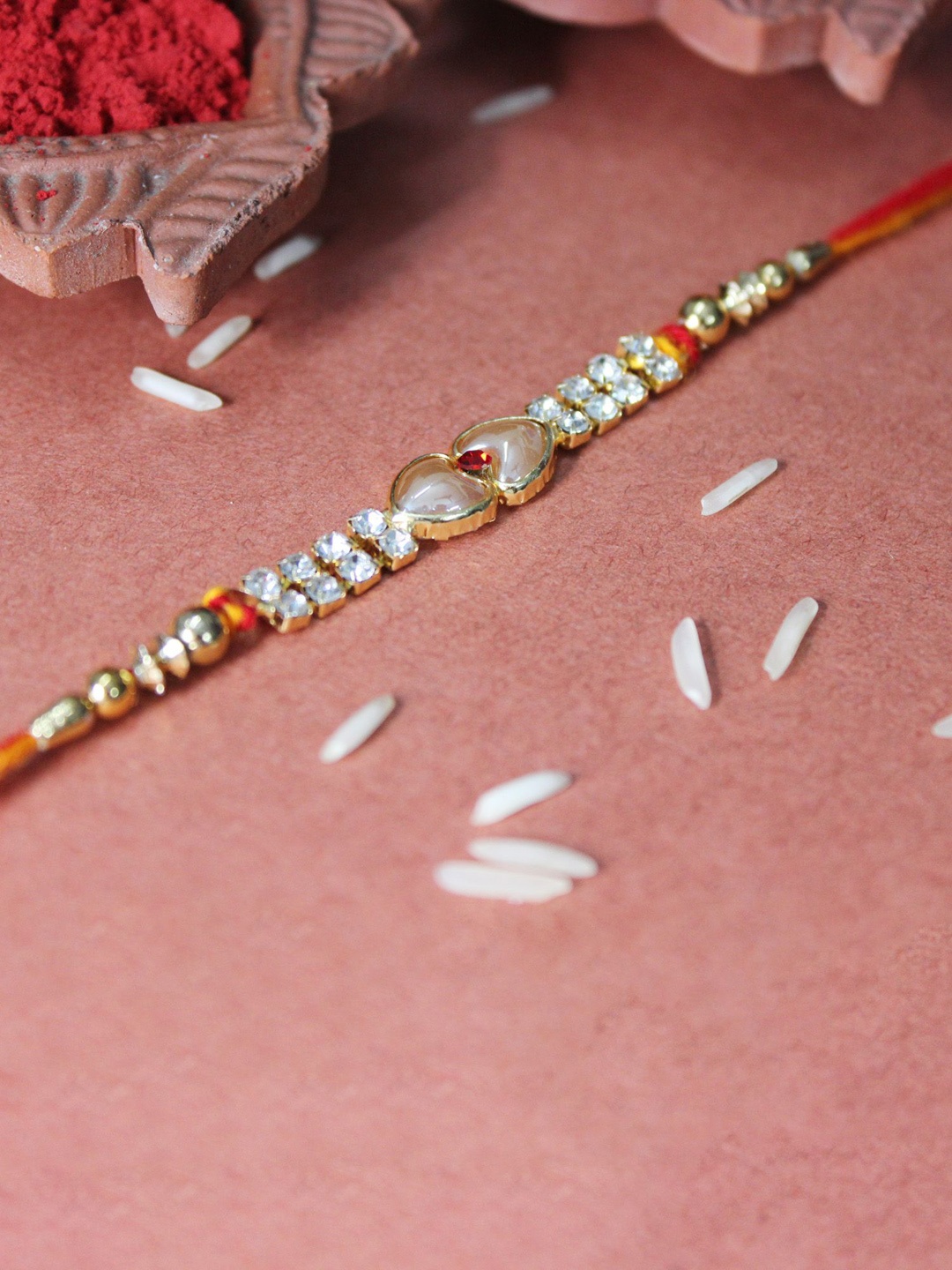 

Golden Kite Thread Rakhi, Red