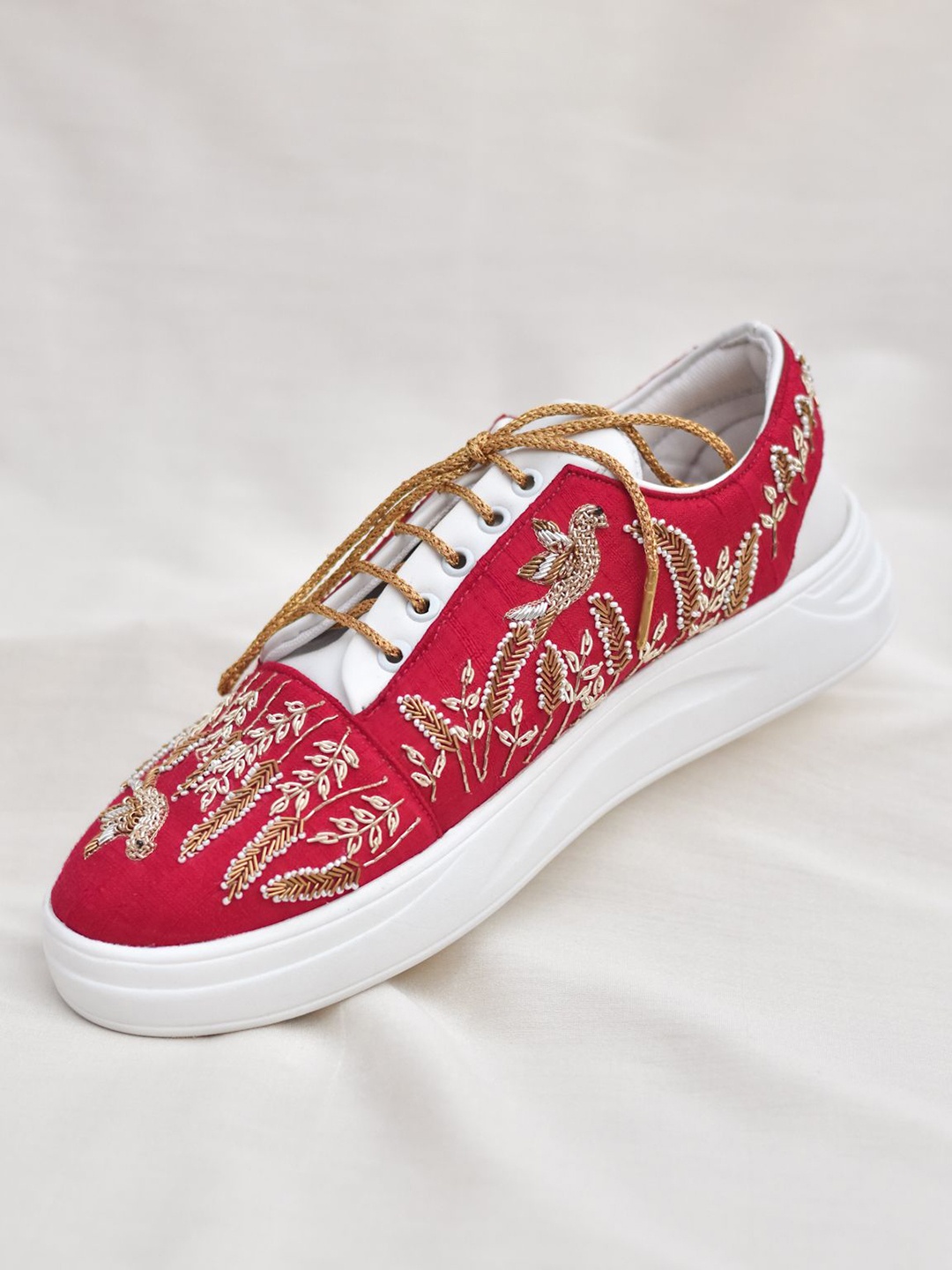 

Around Always Women Textile Woven Design Sneakers, Magenta