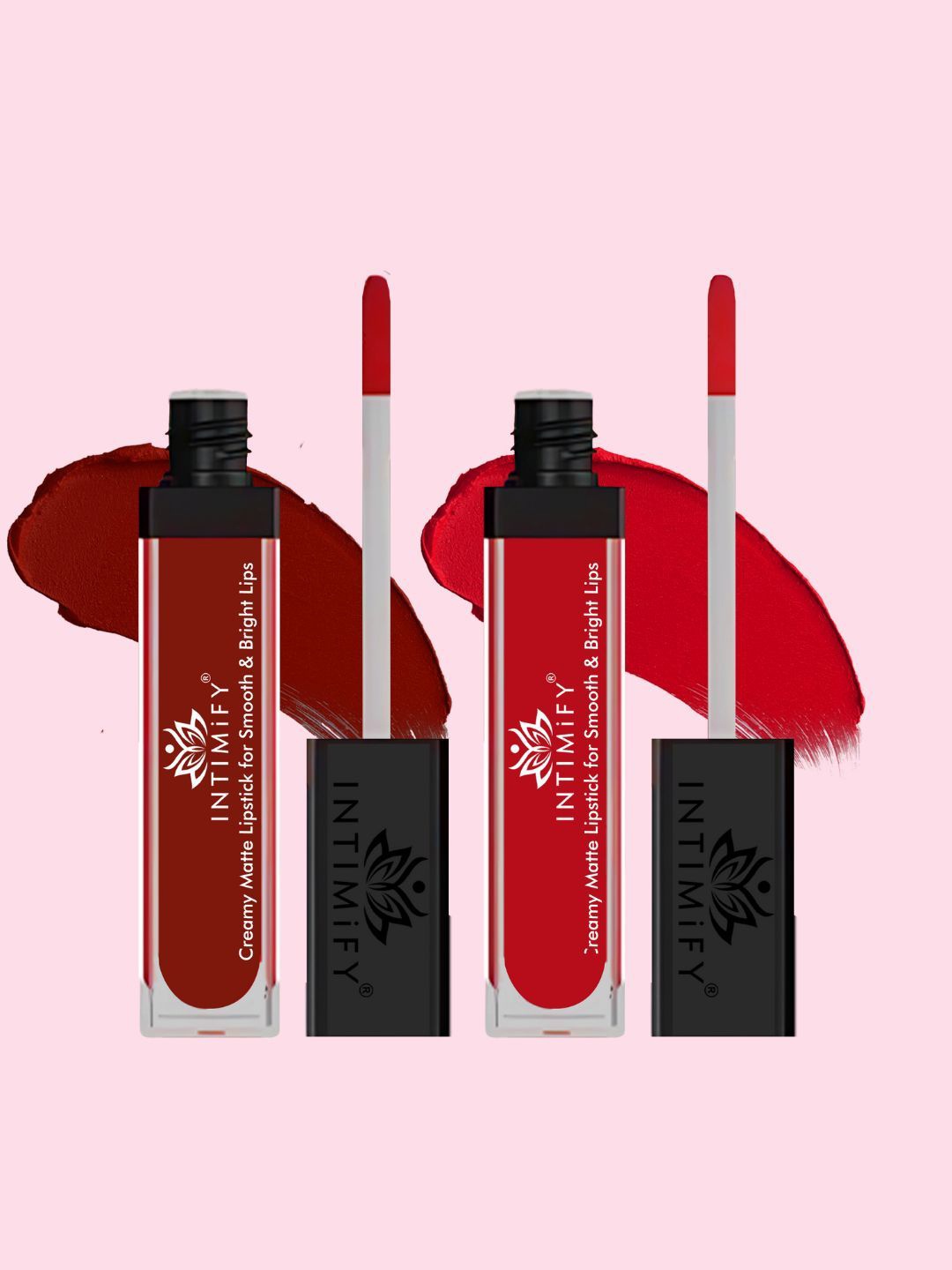 

INTIMIFY Set Of 2 Premium Matte Liquid Lip Stick- 3ml Each- Red & Maroon