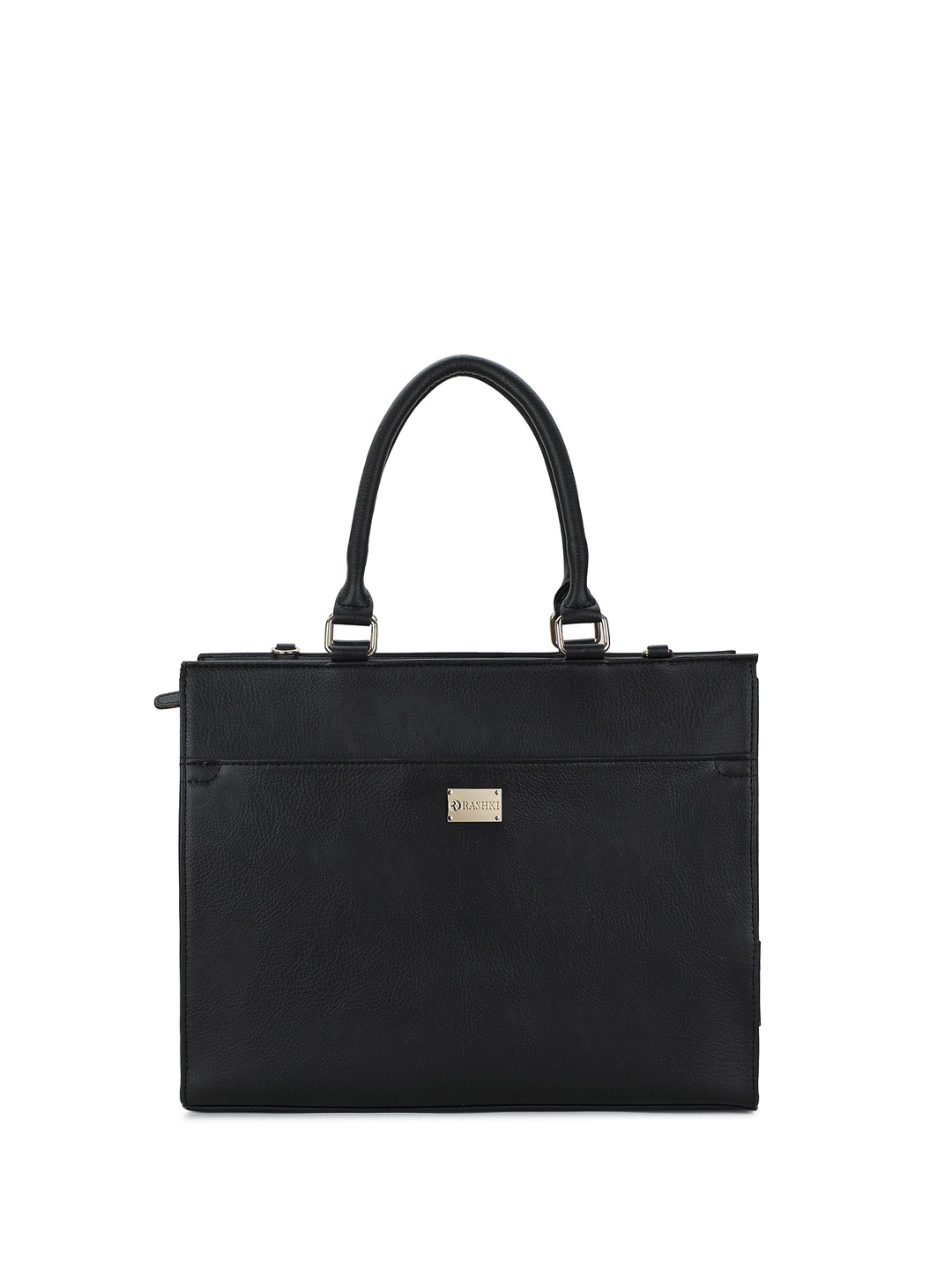 

RASHKI PU Structured Satchel, Black