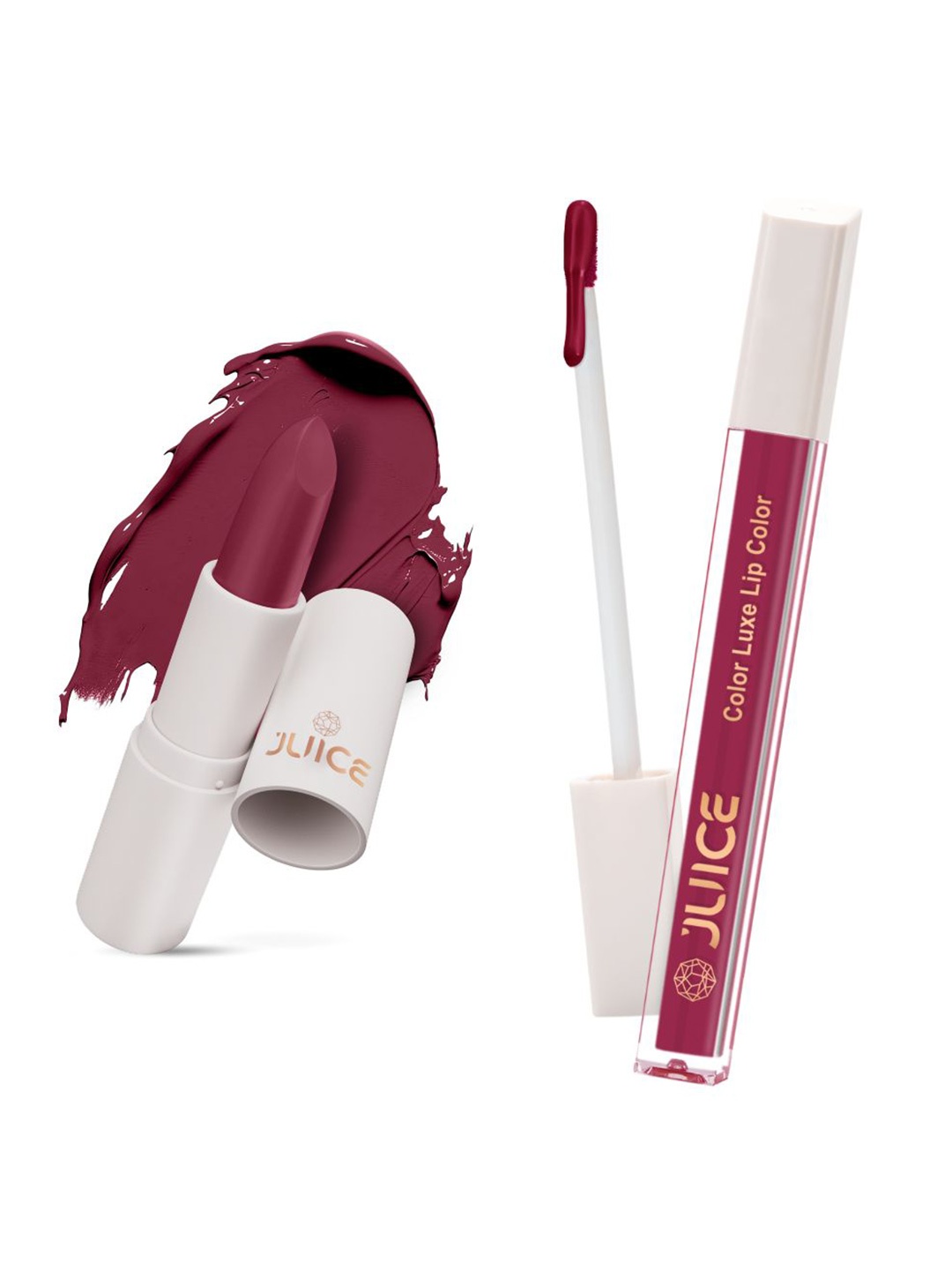 

JUICE Set of Color Luxe Lip Color 2.5ml & Kiss Sensation Lipstick 4g - Shade M08 & M14, Pink