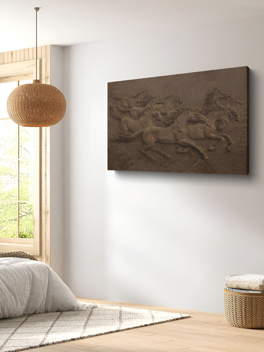 

CLAWCRAFTS Brown Wooden Birds and Animals Wall Painting