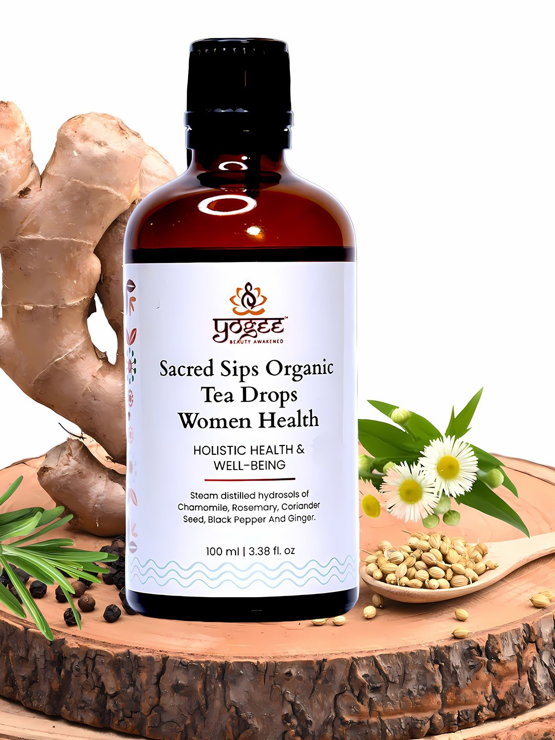 

YOGEE Sacred Sips Organic Tea Drops Women Health - 100ml, White