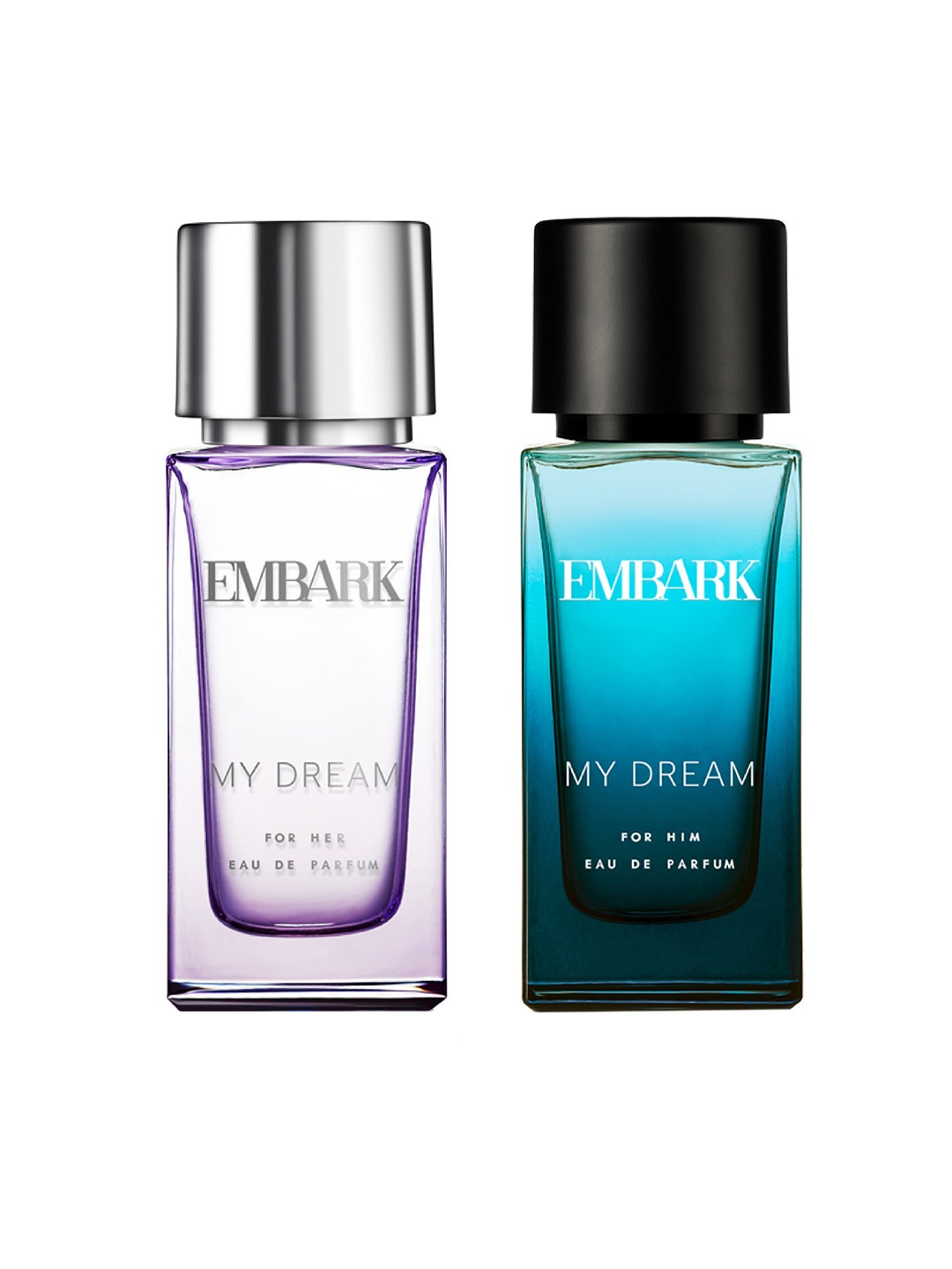 

EMBARK My Dream Eau De Parfum Duo for Him & Her - 30ml each, Turquoise blue