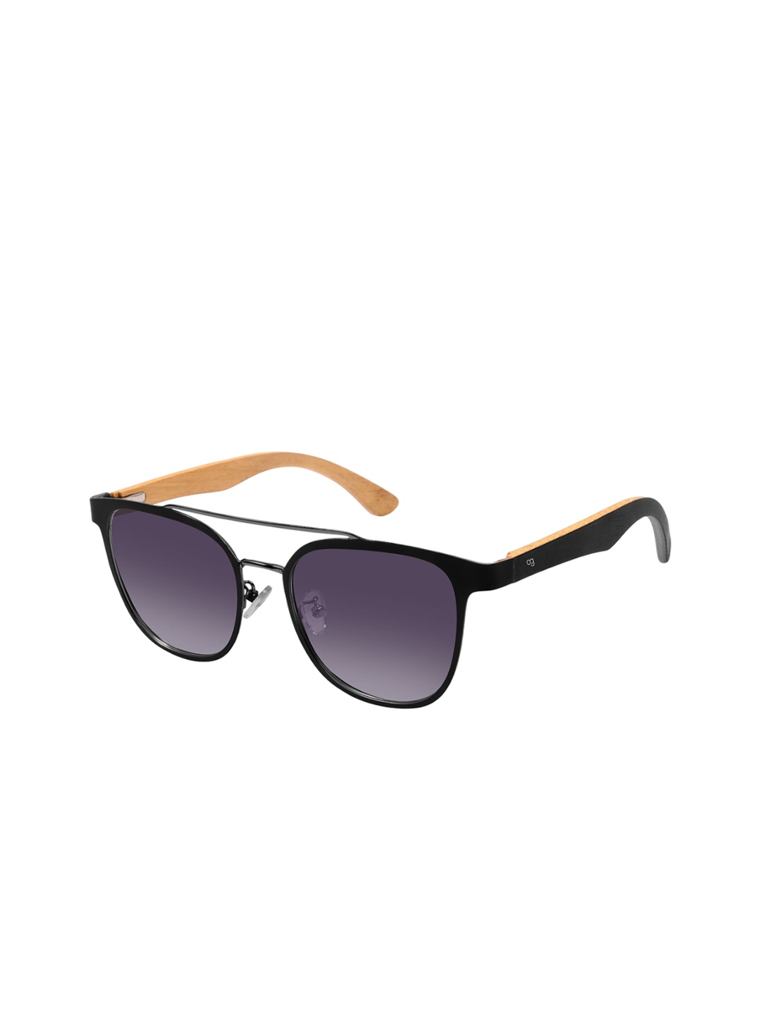 

Woggles Men Square Sunglasses with Polarised and UV Protected Lens, Purple