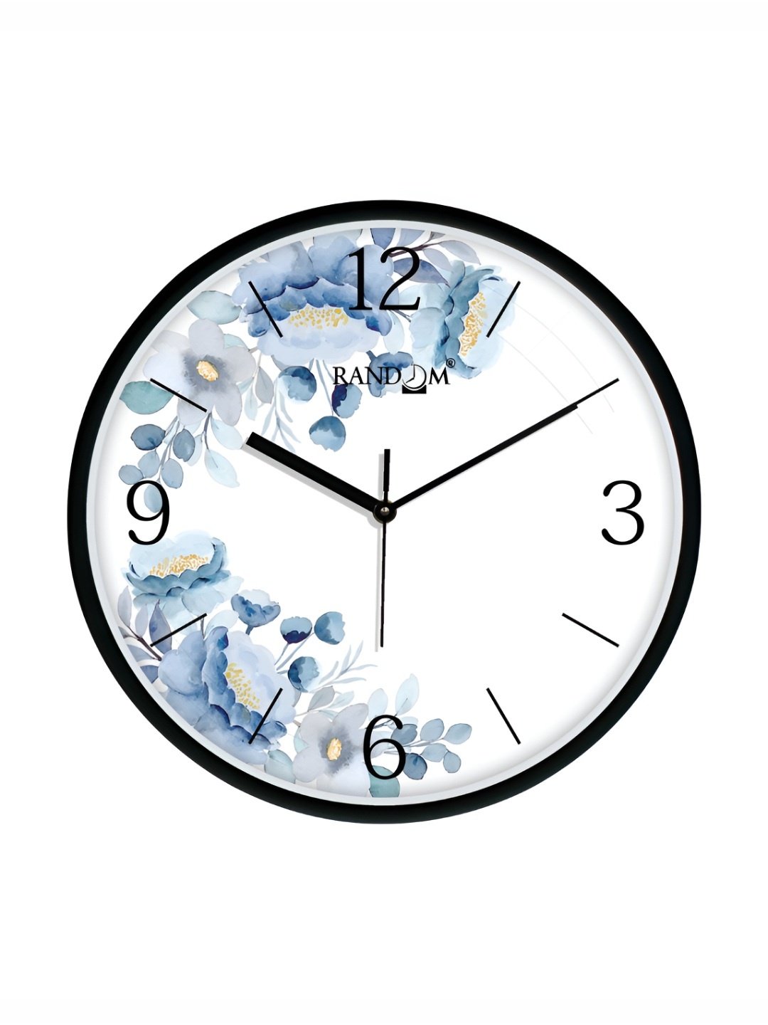 

RANDOM Printed Round Shaped Sweep Silent Movement Contemporary Wall Clock, White