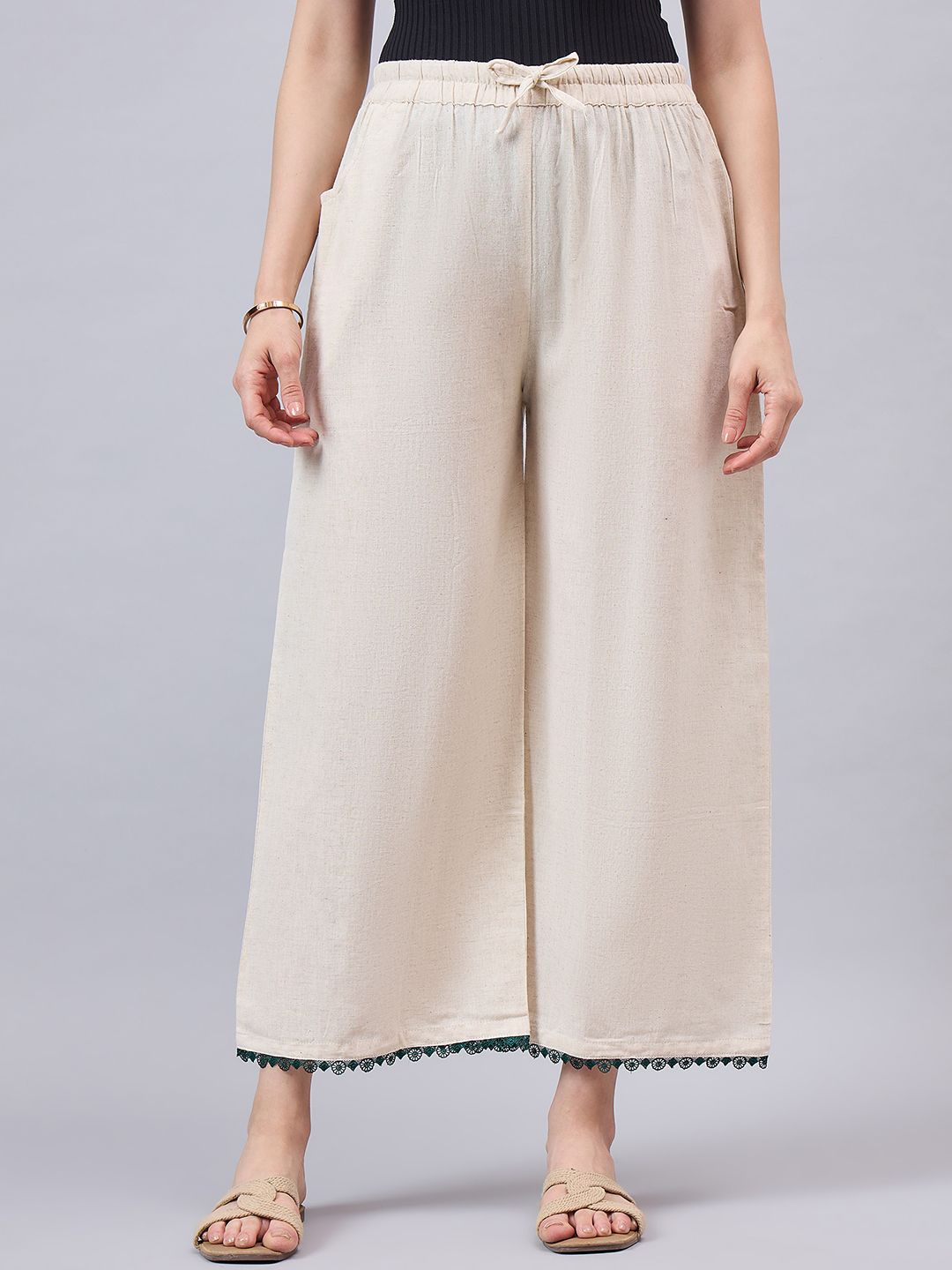 

THE PAJAMA FACTORY Women Palazzos, Off white