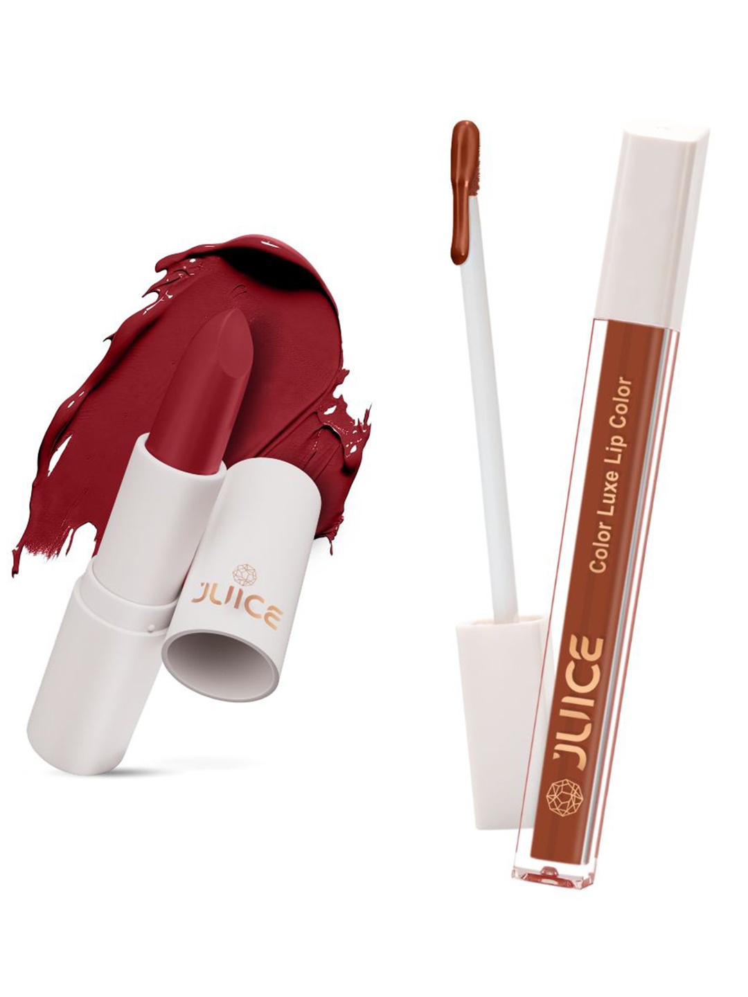 

JUICE Kiss Sensation & Color Luxe Set Of 2 With Bio Retinol Lipstick-4gm Each-M09 & M02, Pink
