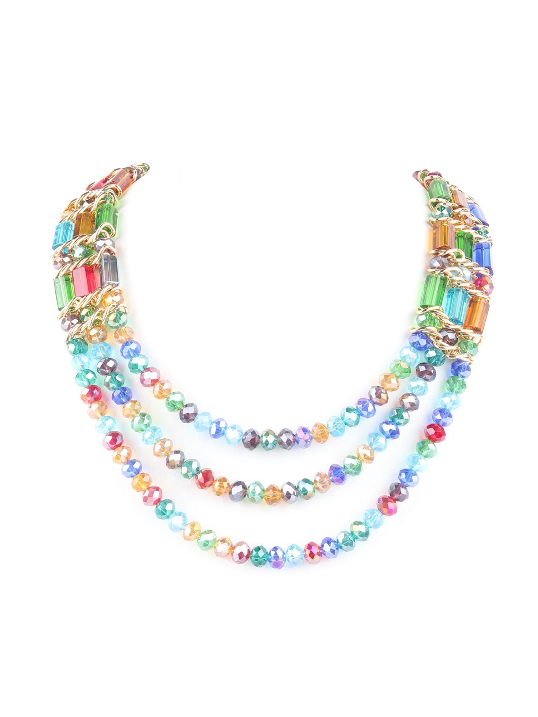

ODETTE Gold Plated Artificial Beads Necklace