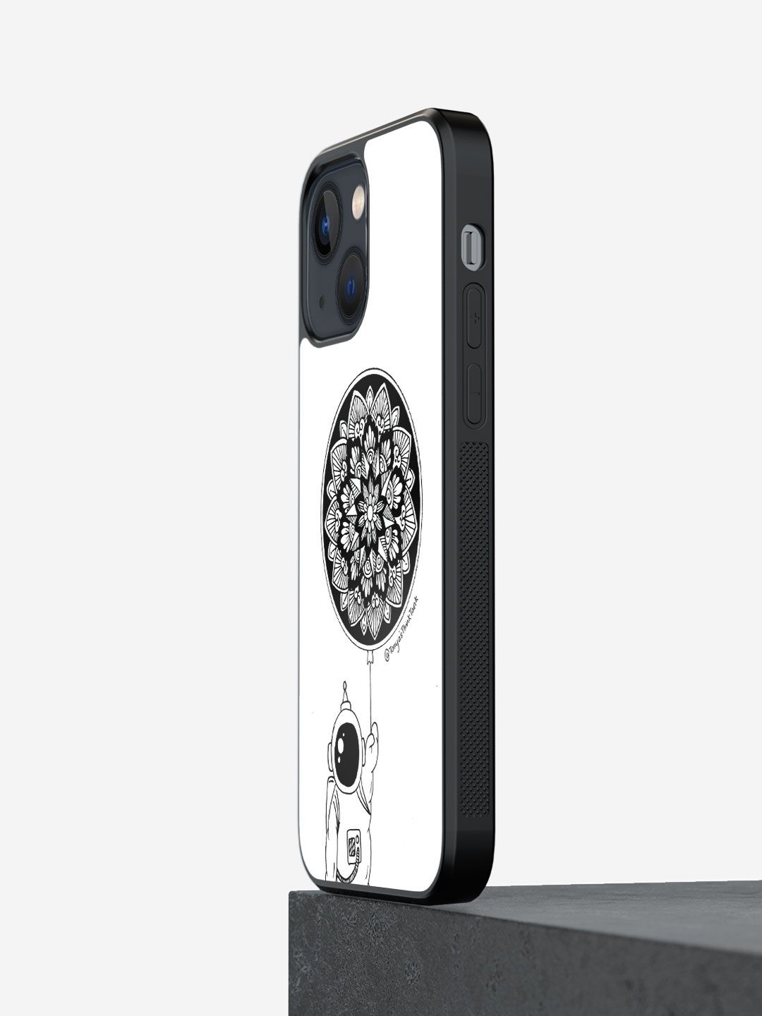 

macmerise Floral Printed iPhone 13 Mini Back Case Mobile Accessories, Black