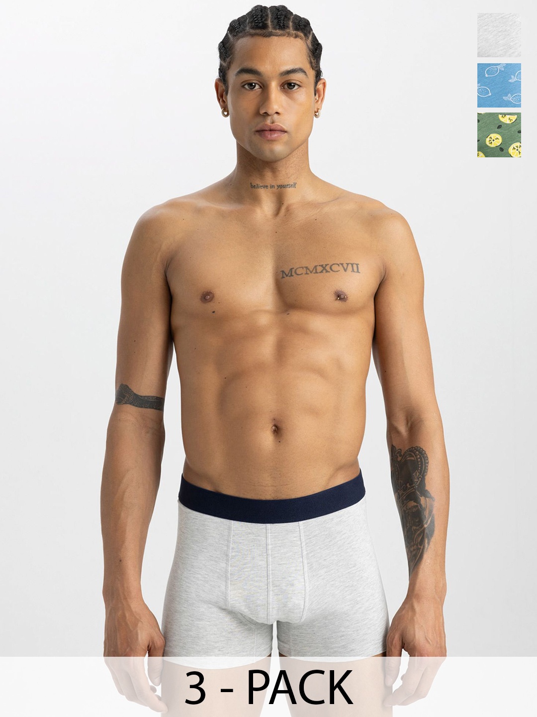 

DeFacto Pack Of 3 Breathability Trunks 233715258, Green