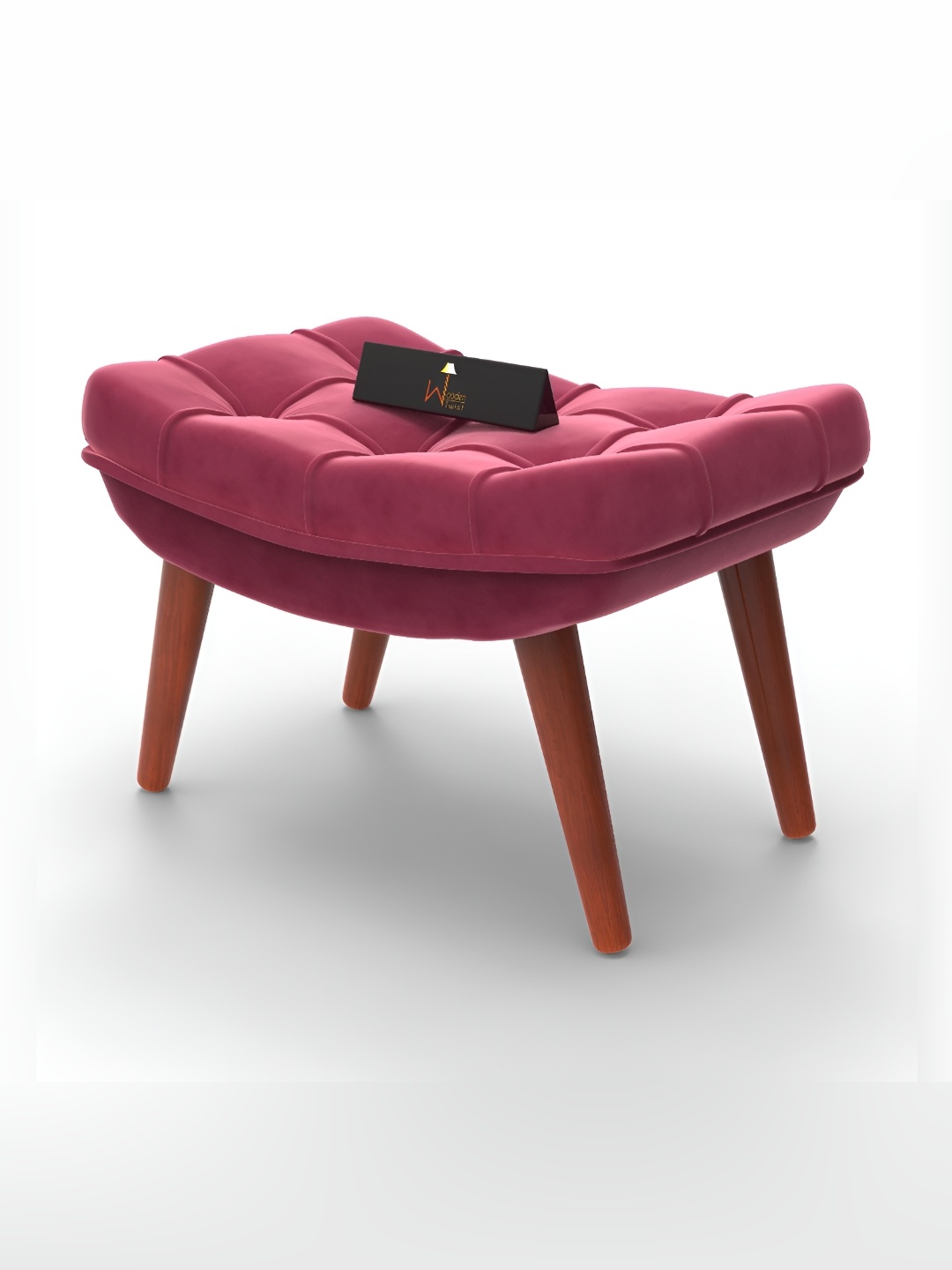 

Wooden Twist Pink & Brown Wooden Ottomans Footrest