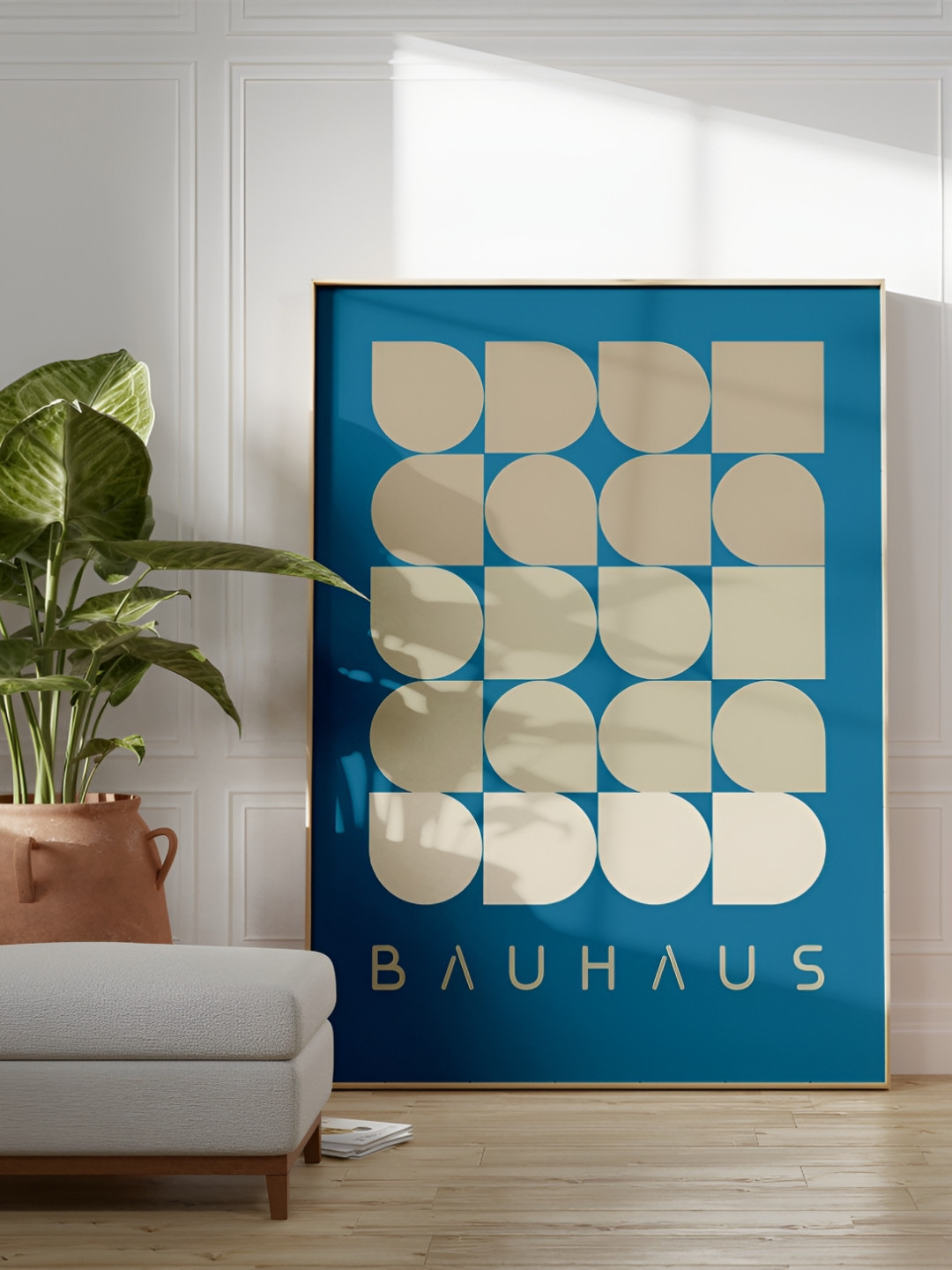 

SAF Blue & White 1 Piece Wood Abstract Wall Paintings