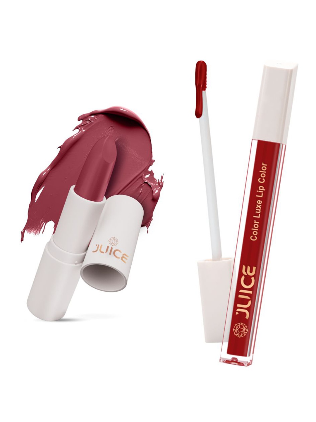 

JUICE Set of Color Luxe Lip Color 2.5ml & Kiss Sensation Lipstick 4g - Shade M15 & M09, Pink