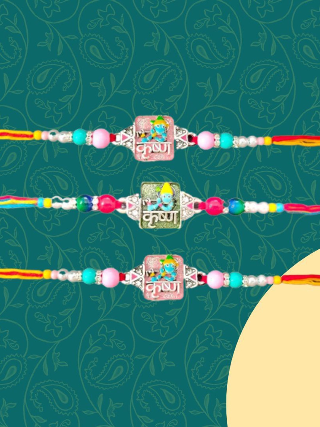 

PUFFSMART Thread Rakhi, Pink