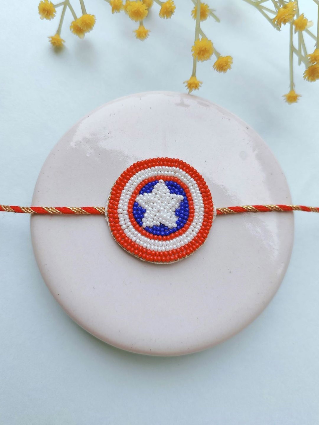 

Crunchy Fashion Captain America Thread Rakhi, Red