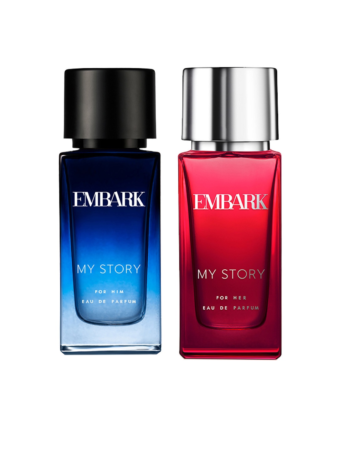 

EMBARK My Story Eau De Parfum Duo for Him & Her - 30ml each, Red