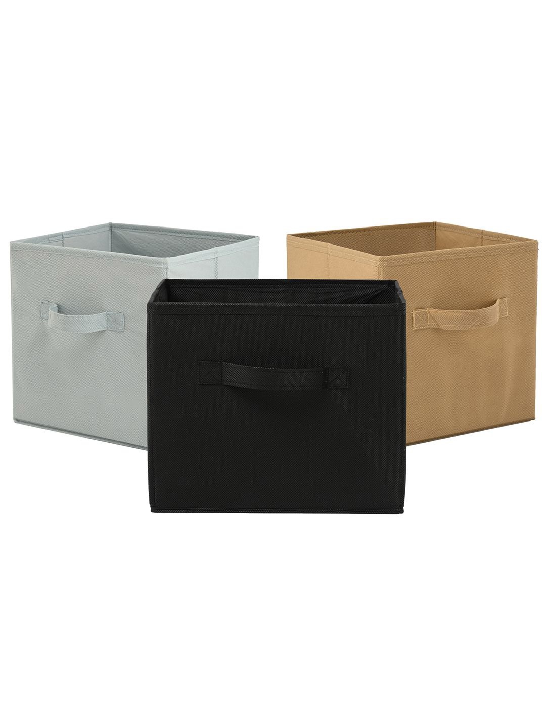 

Kuber Industries Black & Grey 3 Pieces Drawer Organisers