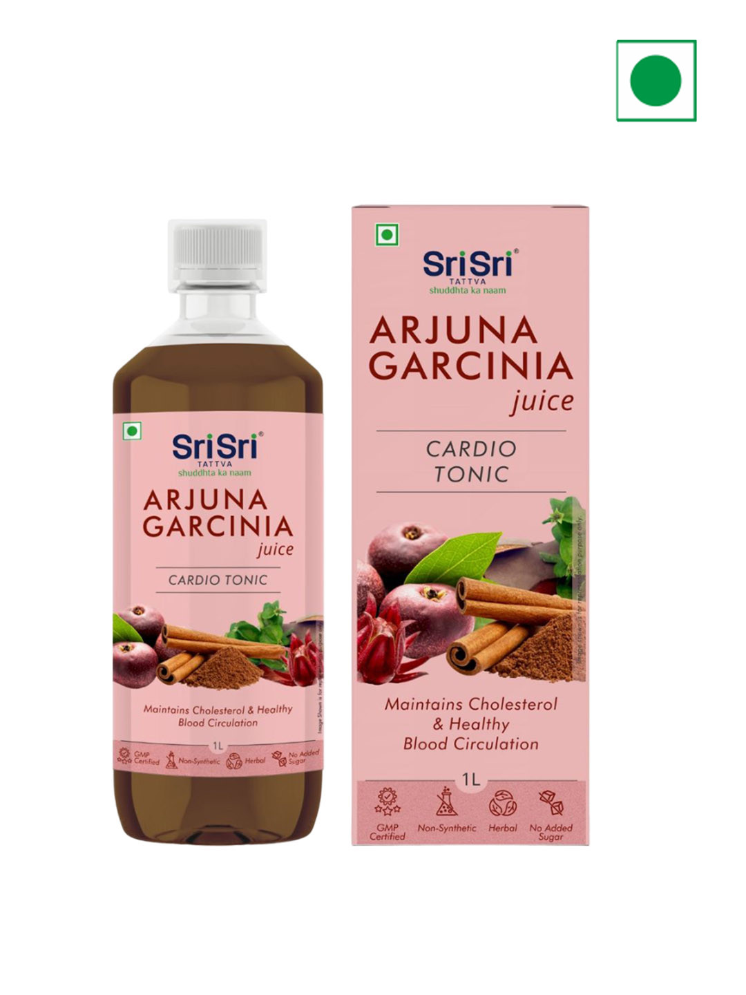 

Sri Sri Tattva Arjuna Garcinia Cardio Tonic Juice for Healthy Cholesterol -1L, Blue