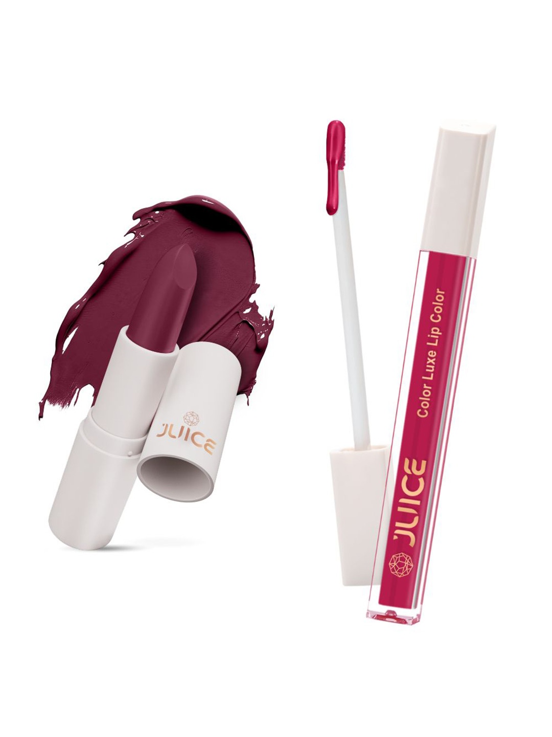 

JUICE Set of Color Luxe Lip Color 2.5ml & Kiss Sensation Lipstick 4g - Shade M14 & M05, Purple