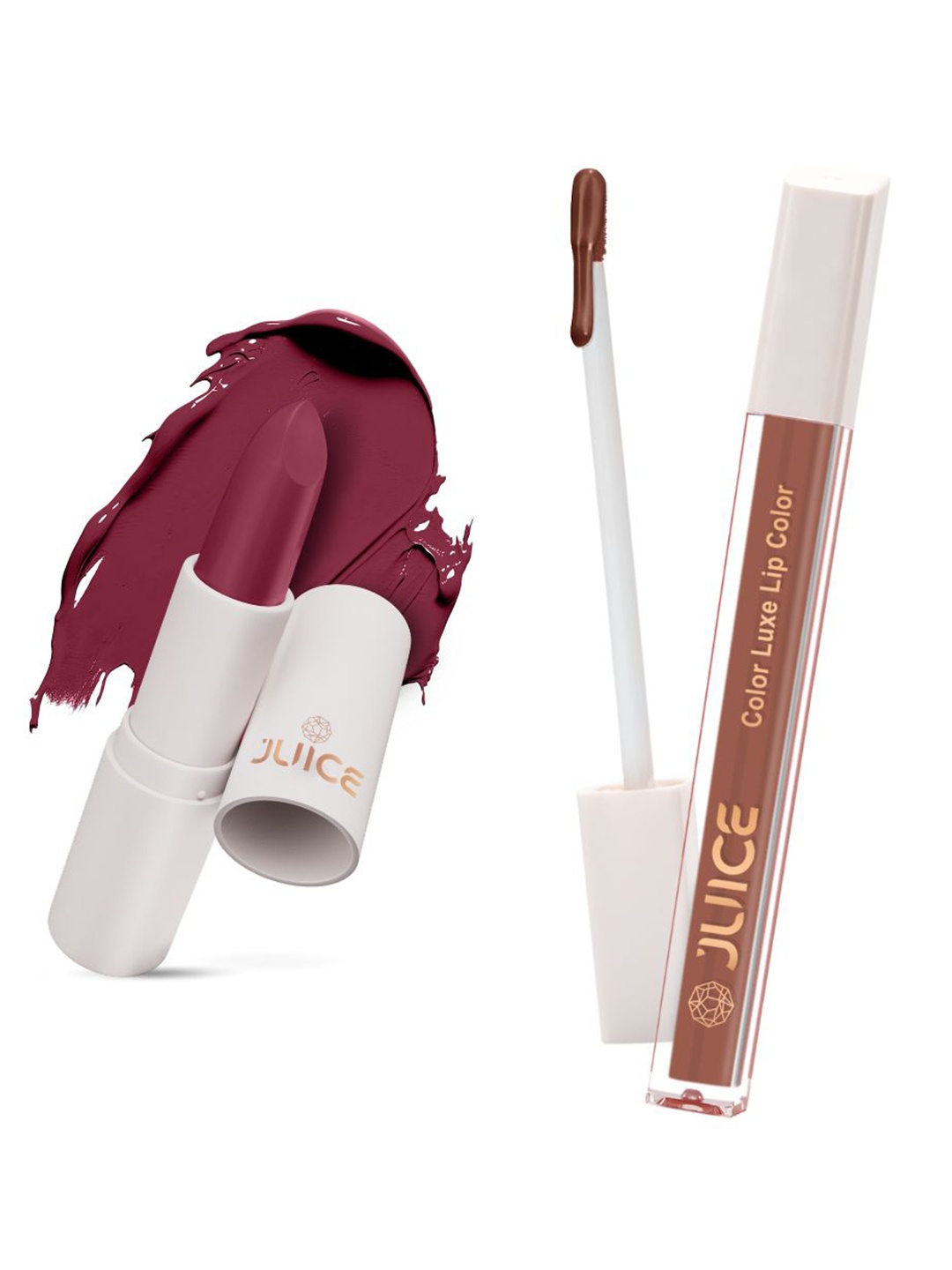 

JUICE Set of Color Luxe Lip Color 2.5ml & Kiss Sensation Lipstick 4g - Shade M08 & M11, Pink