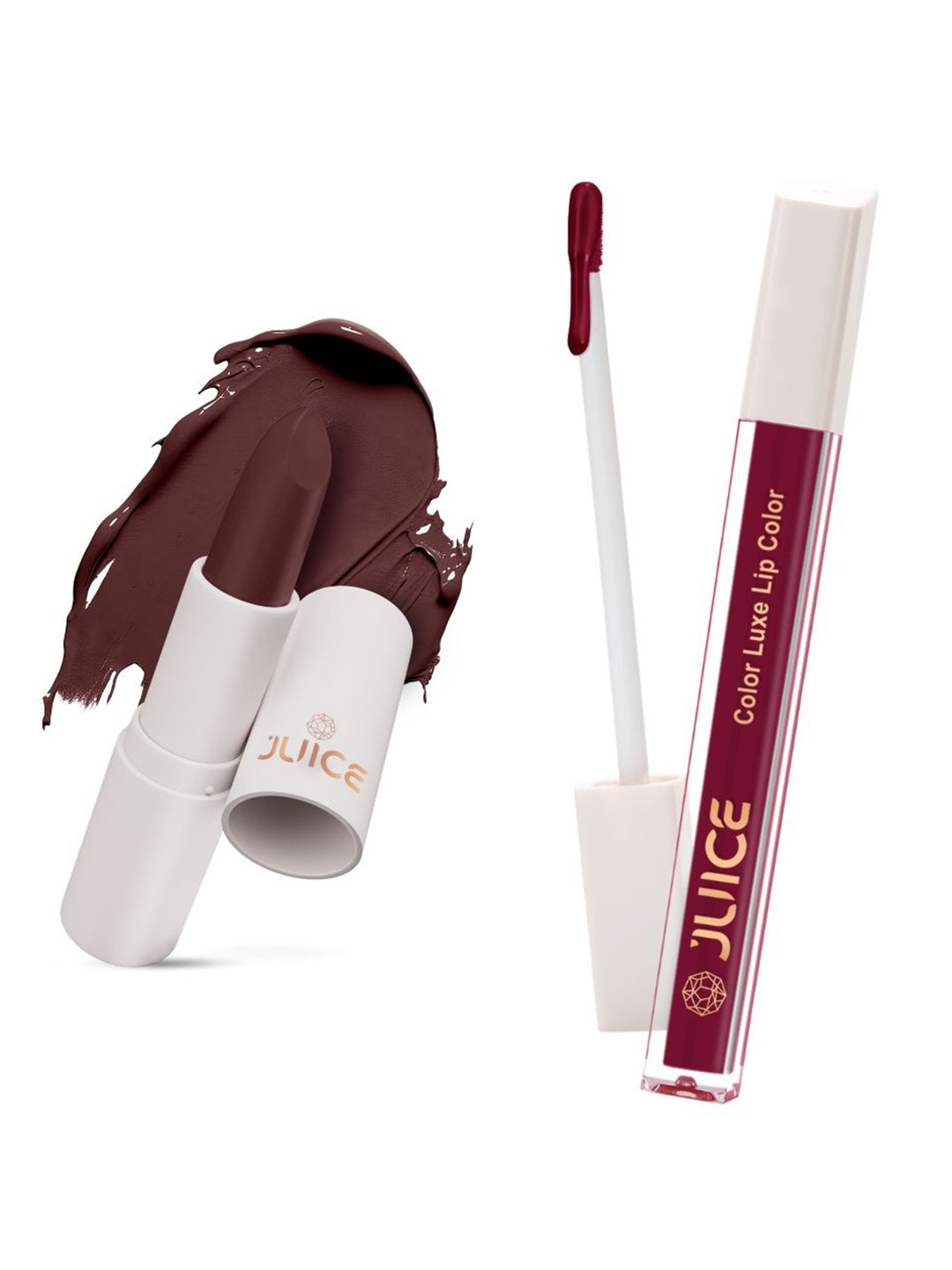 

JUICE Set of Color Luxe Lip Color 2.5ml & Kiss Sensation Lipstick 4g - Shade M06 & M15, Mauve