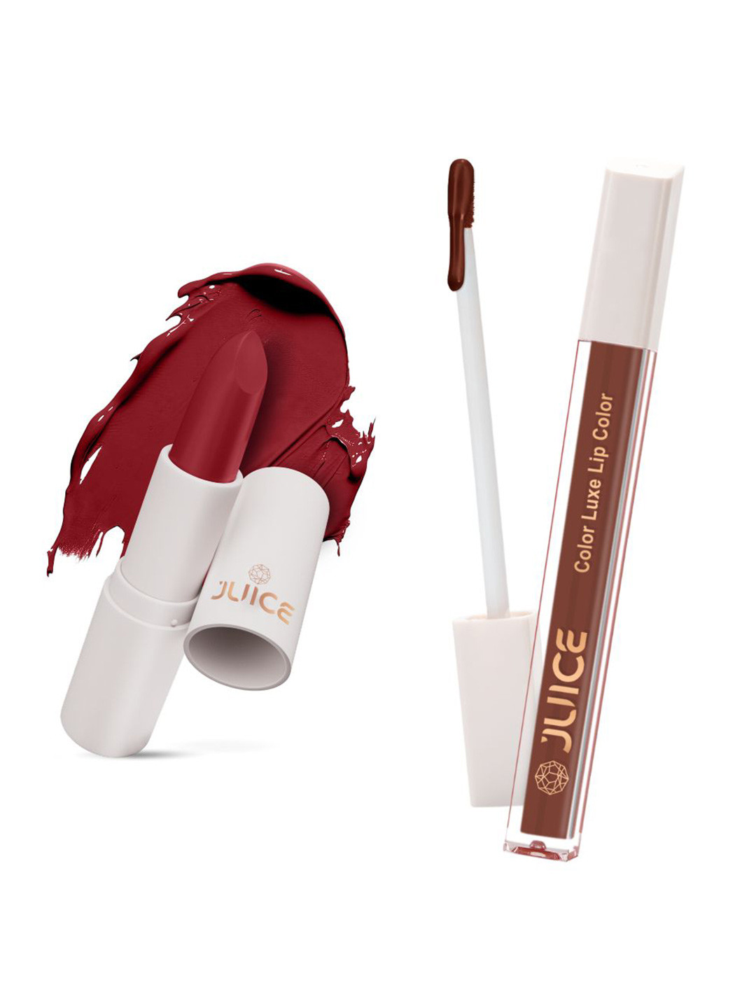 

JUICE Set of Color Luxe Lip Color 2.5ml & Kiss Sensation Lipstick 4g - Shade M09 & M12, Pink