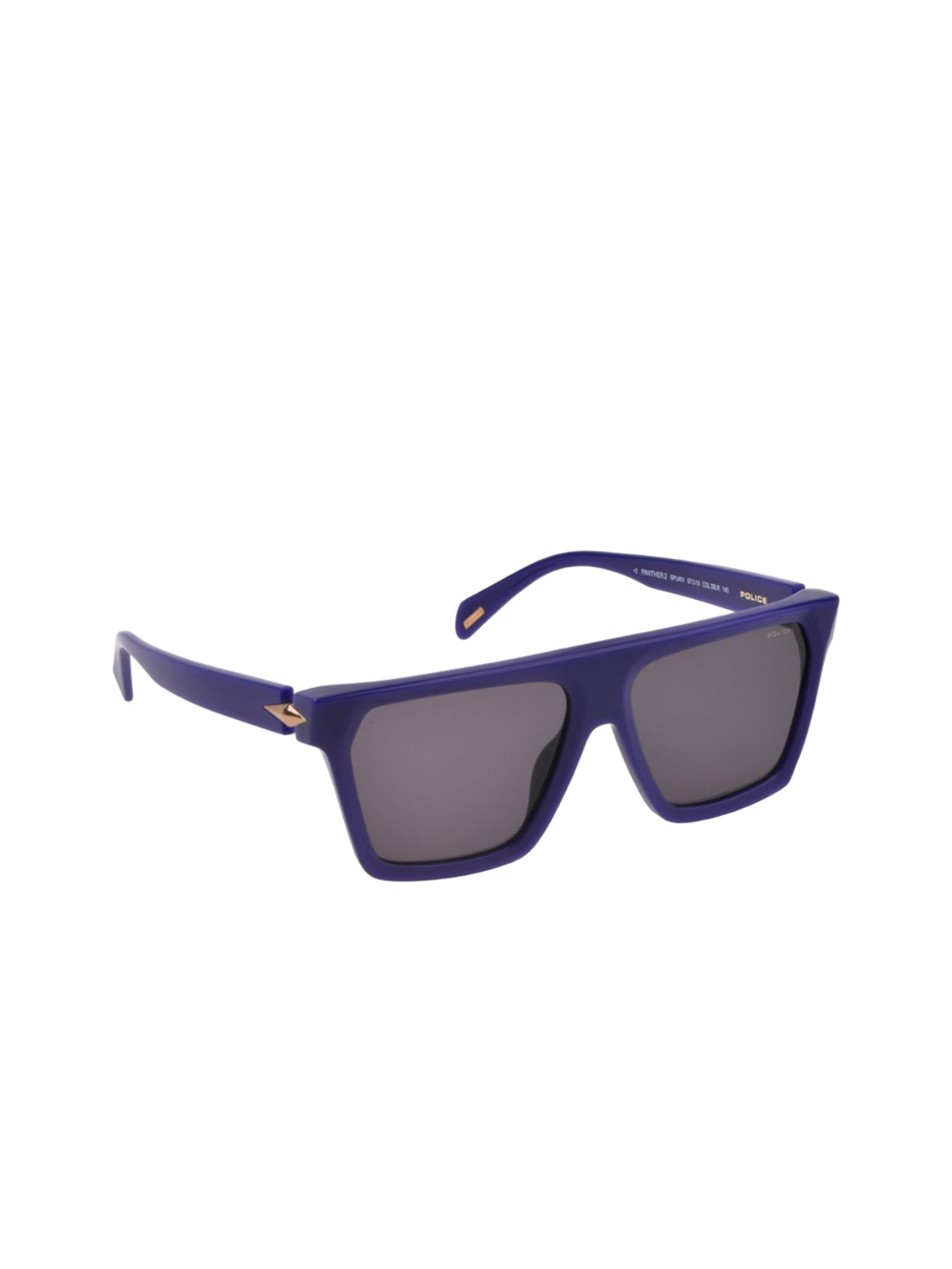 

Police Women Square UV Protected Sunglasses SPLM01K579LRSG-Blue, Grey