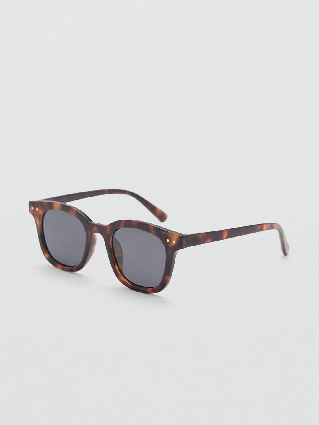

MANGO MAN Men Square Sunglasses with Polarised and UV Protected Lens 77080572, Black