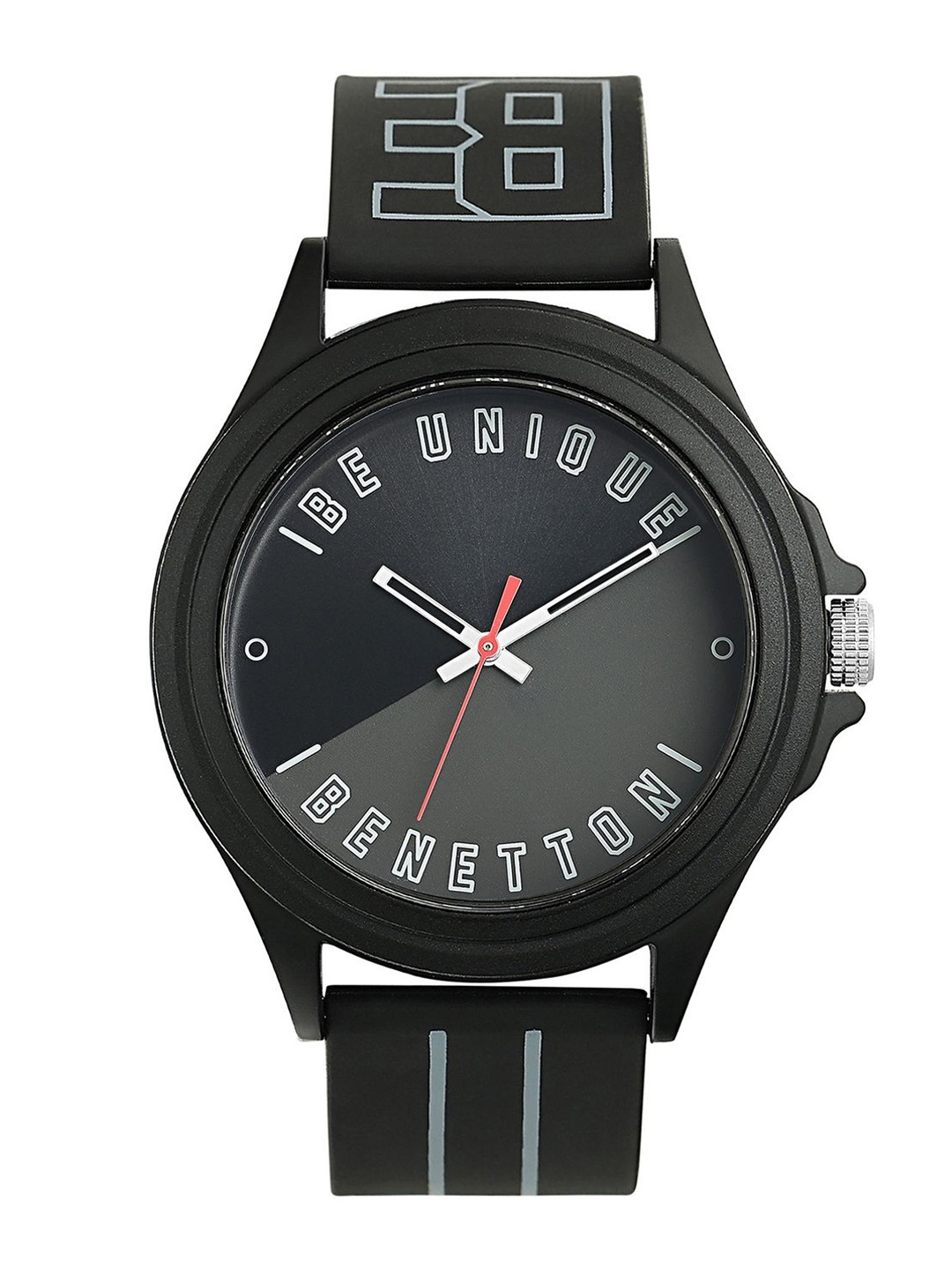 

United Colors of Benetton Men Dial & Leather Straps Analogue Watch UWUCG0310, Black