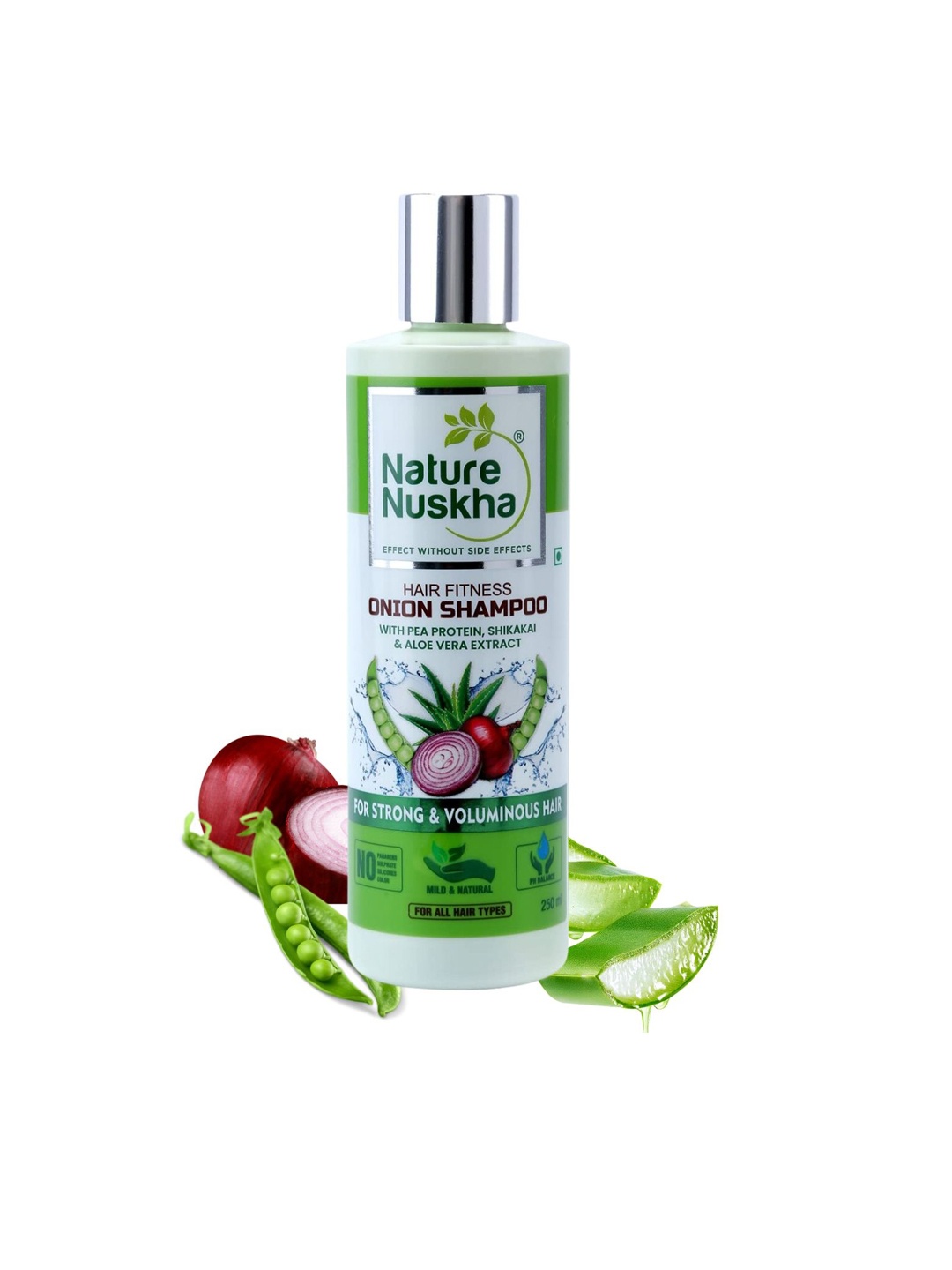 

Nature Nuskha Onion Shampoo For Hair Growth- 250 ml, Green