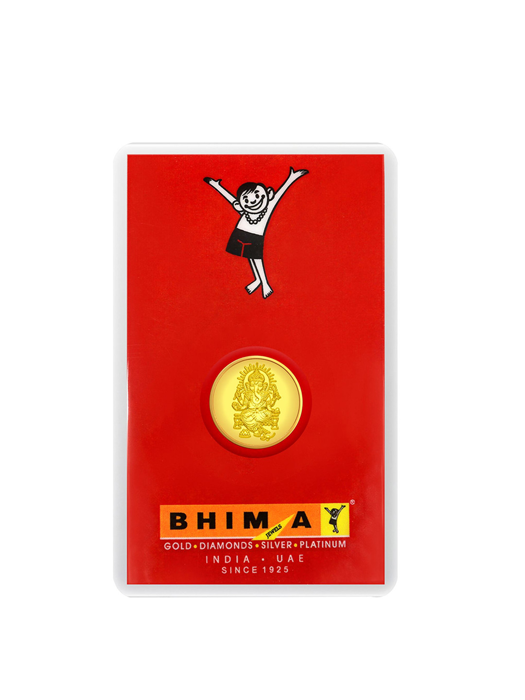 

BHIMA 24KT 999 Purity Ganesha Coin- 1gm, Gold