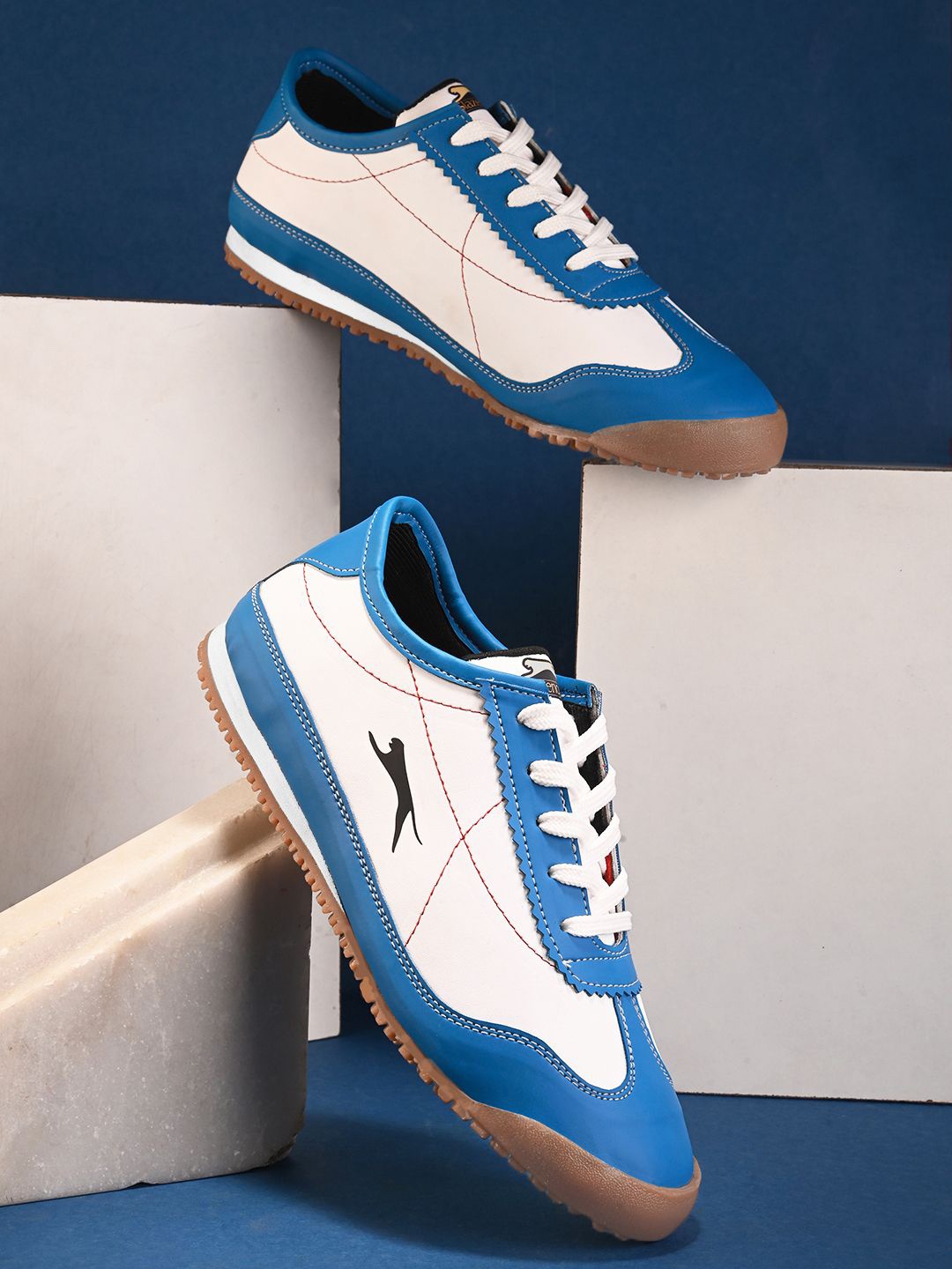 

Slazenger Men Colourblocked Lace Up Casual Shoes, White