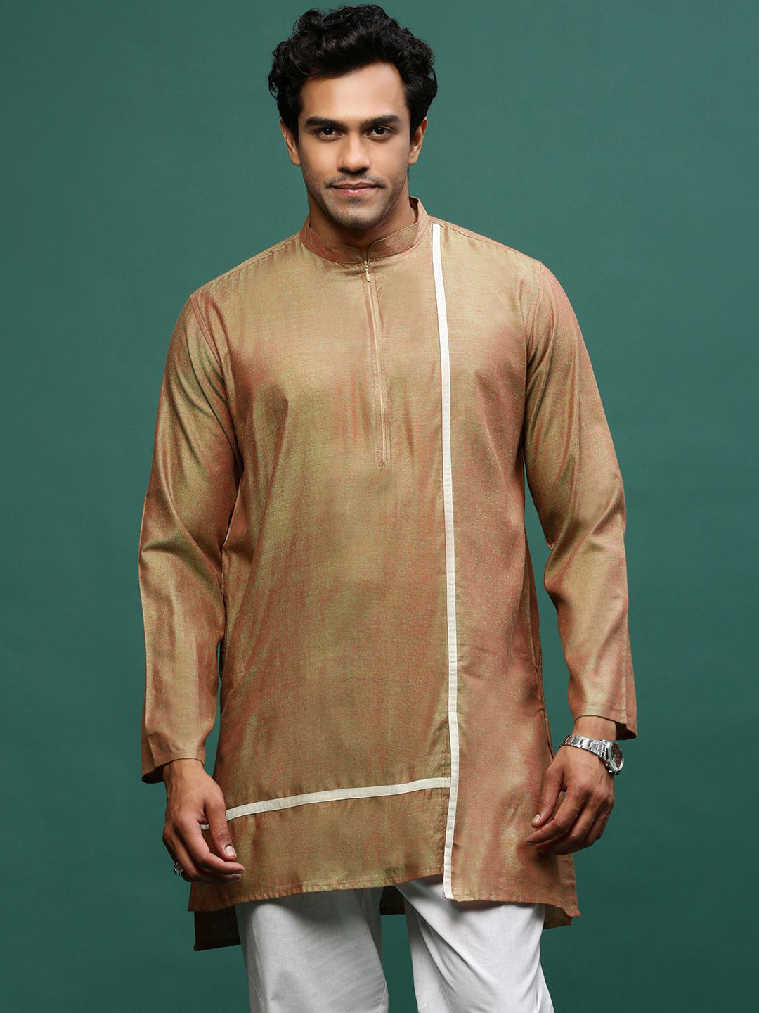 

Sangria Pure Cotton Above Knee Length Kurtas, Orange