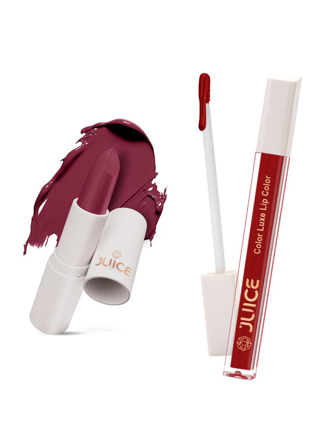 

JUICE Set of Color Luxe Lip Color 2.5ml & Kiss Sensation Lipstick 4g - Shade M08 & M09, Pink
