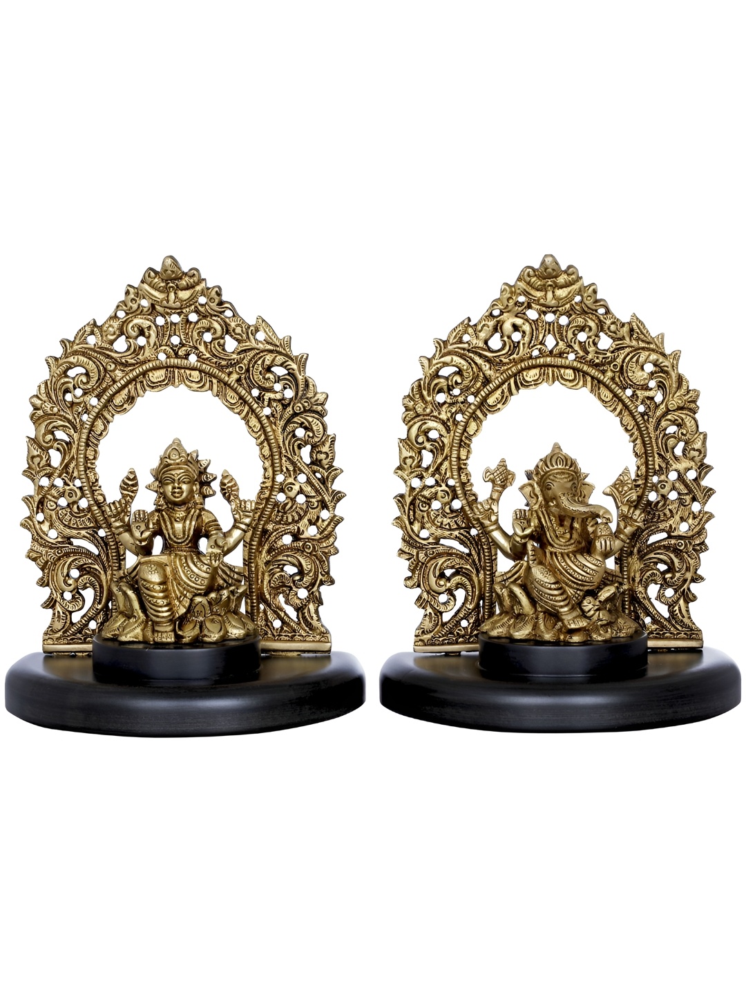 

Exotic India Gold-Toned & Black 2 Pieces Religious Idol Showpiece