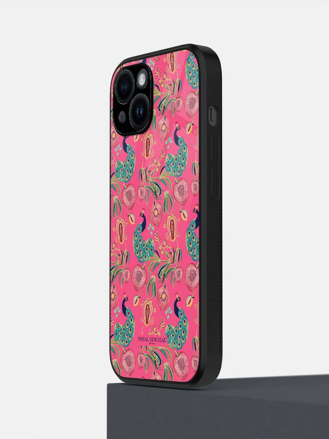 

macmerise Floral Printed iPhone 14 Back Case Mobile Accessories, Pink