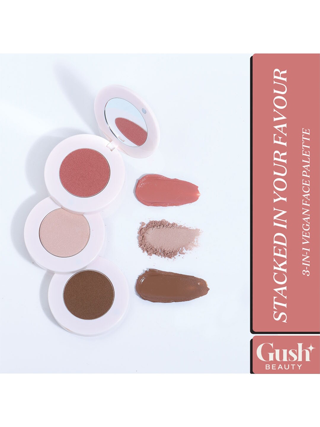 

Gush Beauty Stacked In Your Favour Highlighter and Blush - Weekdays to Weekend - 6.9 gm, Red