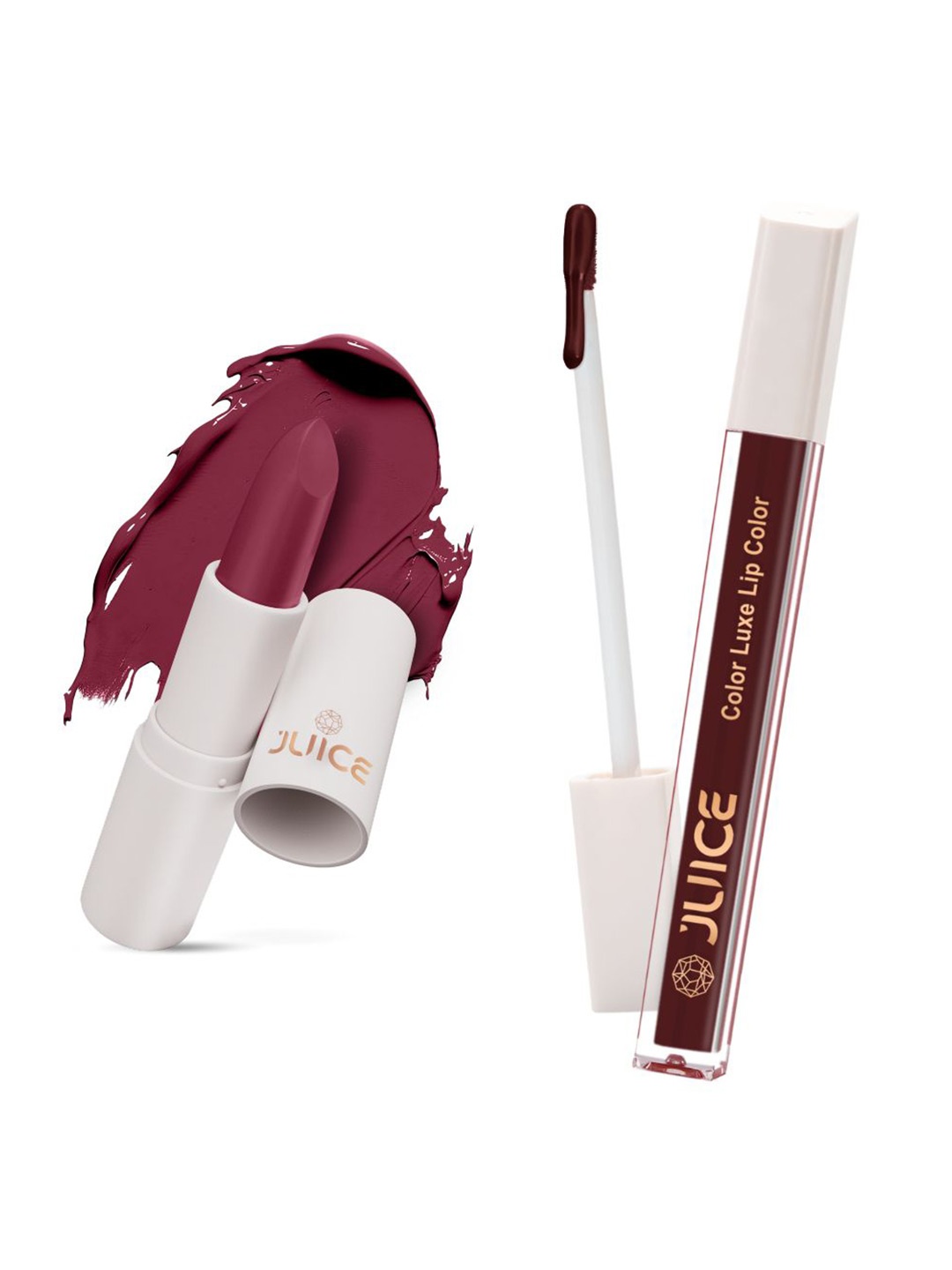 

JUICE Set of Color Luxe Lip Color 2.5ml & Kiss Sensation Lipstick 4g - Shade M08 & M08, Purple