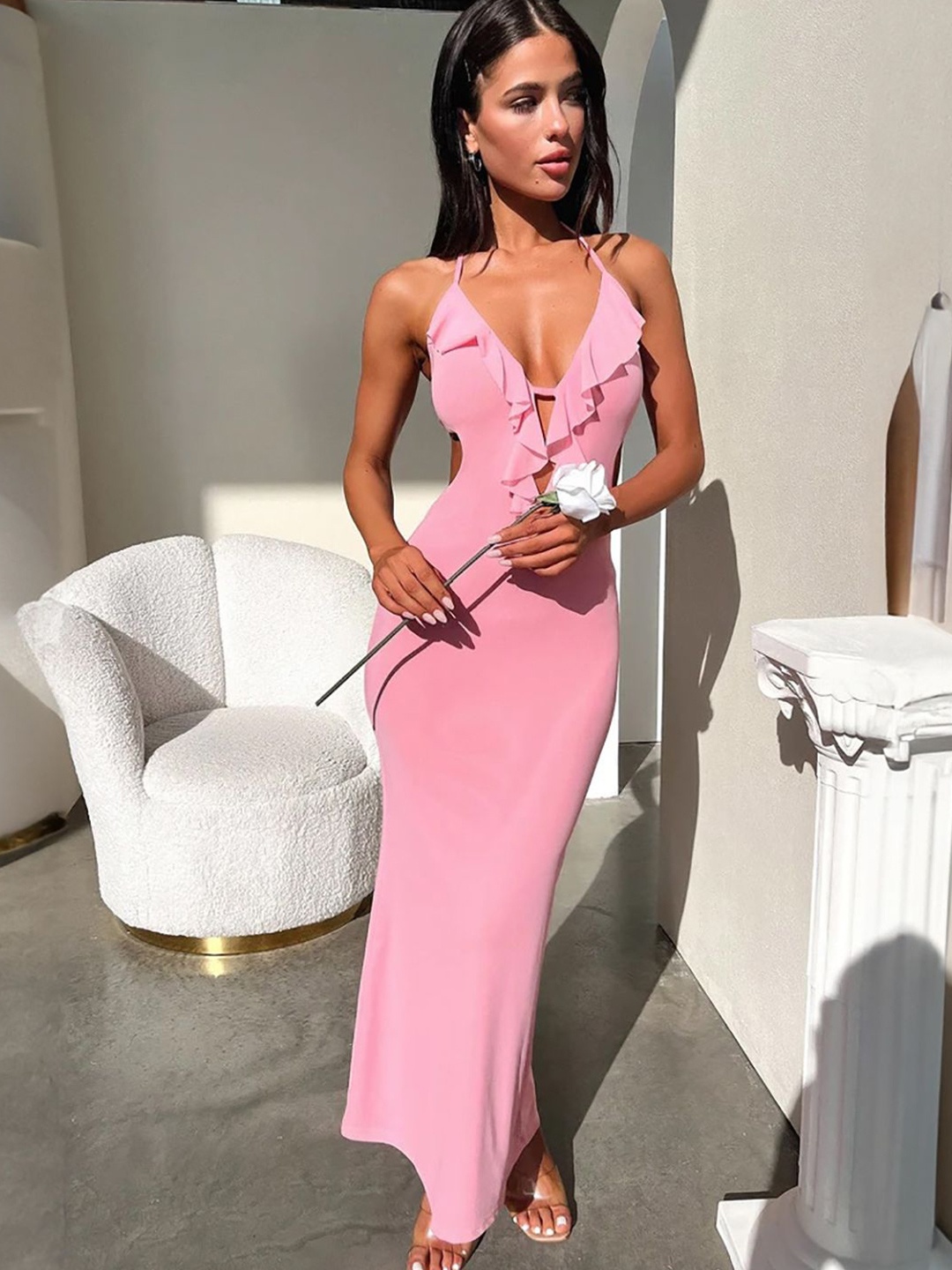 

StyleCast x Revolte Women Maxi Bodycon Dress, Pink